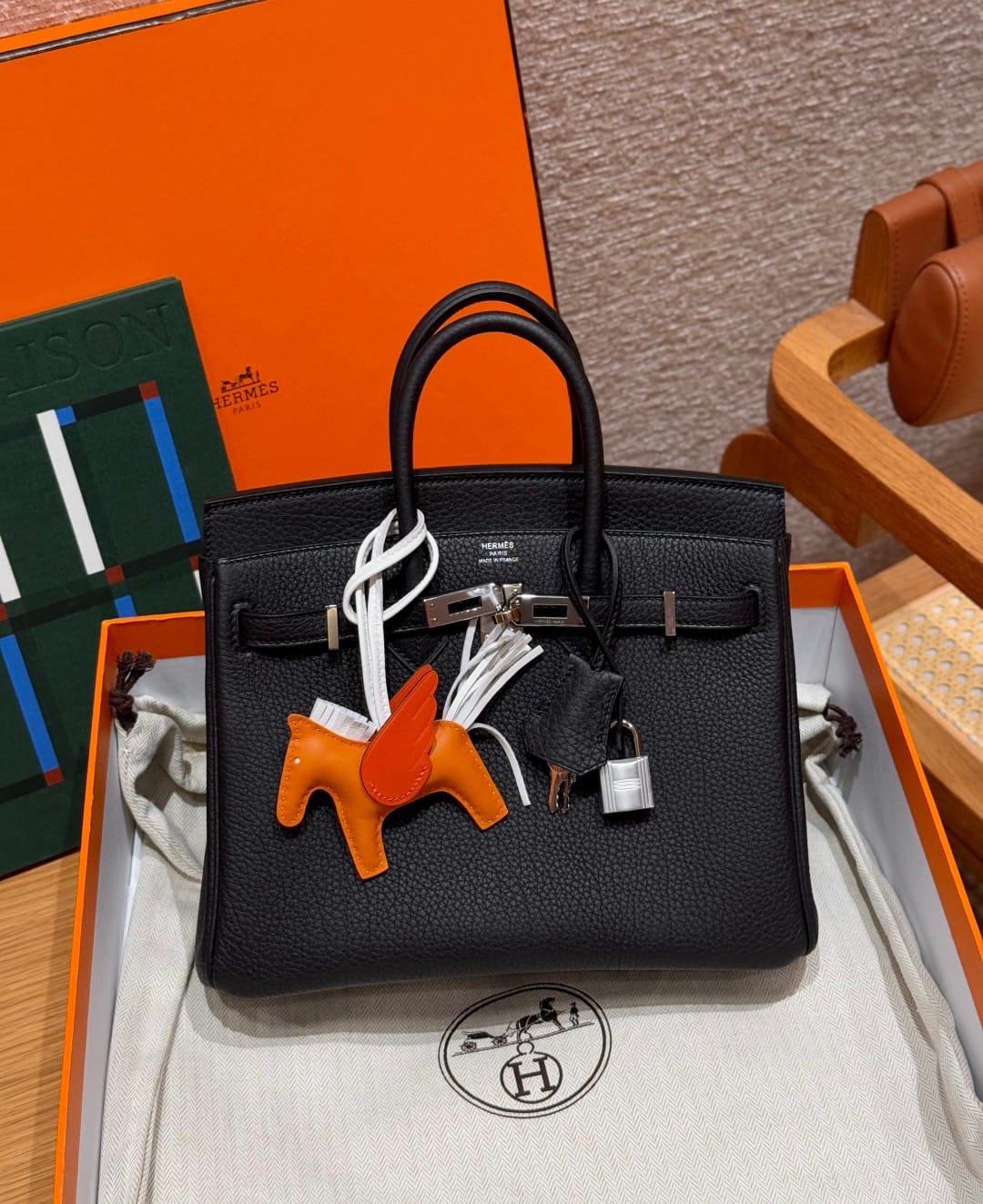 Birkin Hermes Togo 89/noir silver