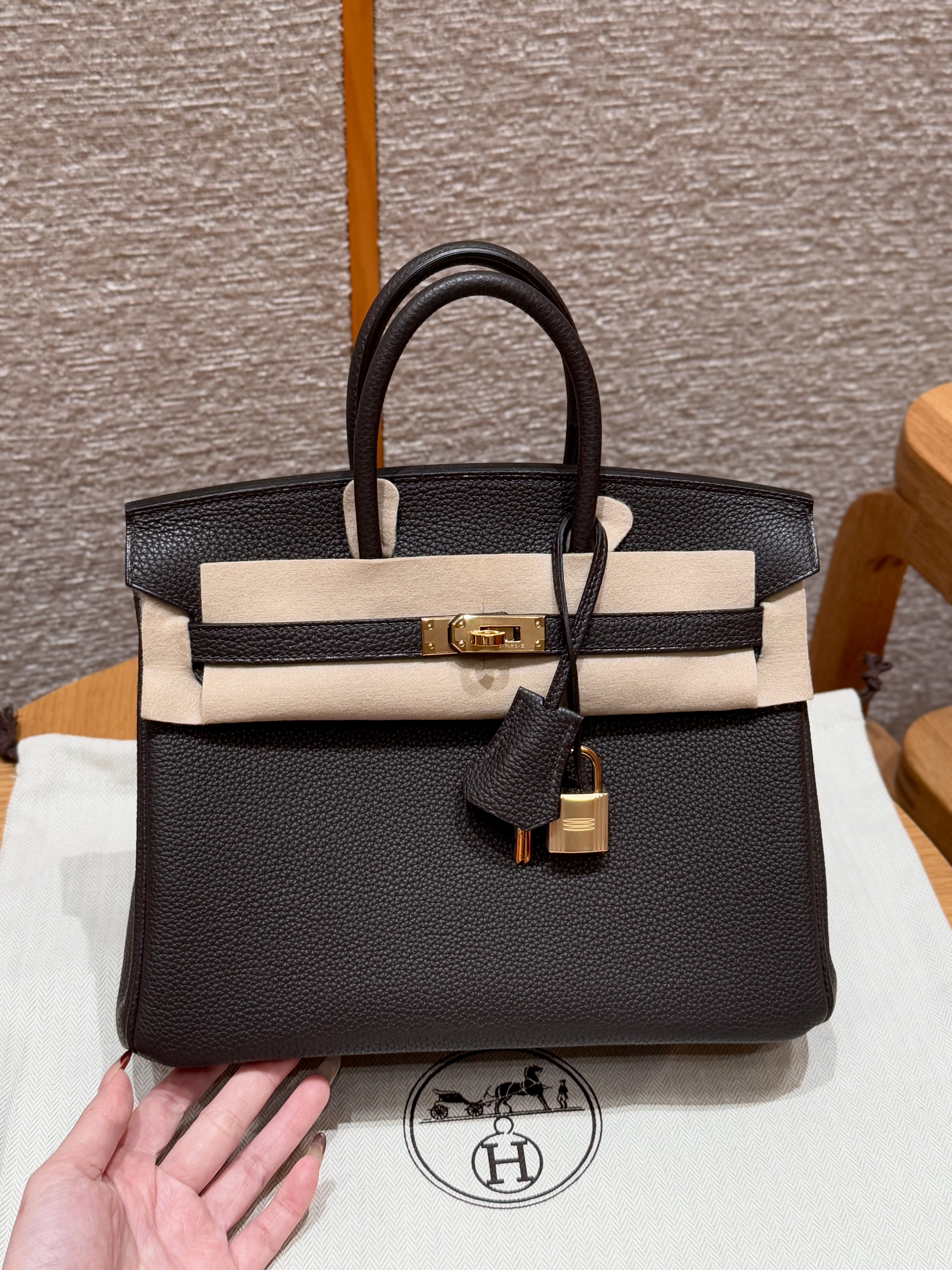 Birkin Hermes Togo 46/Ebene gold
