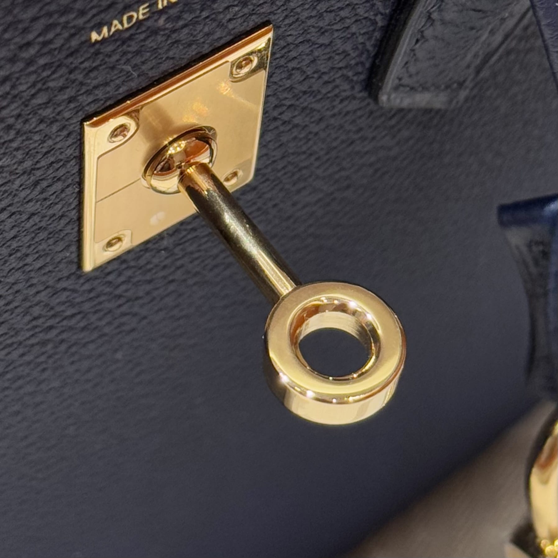Birkin Hermes Togo 73/Blue saphir gold