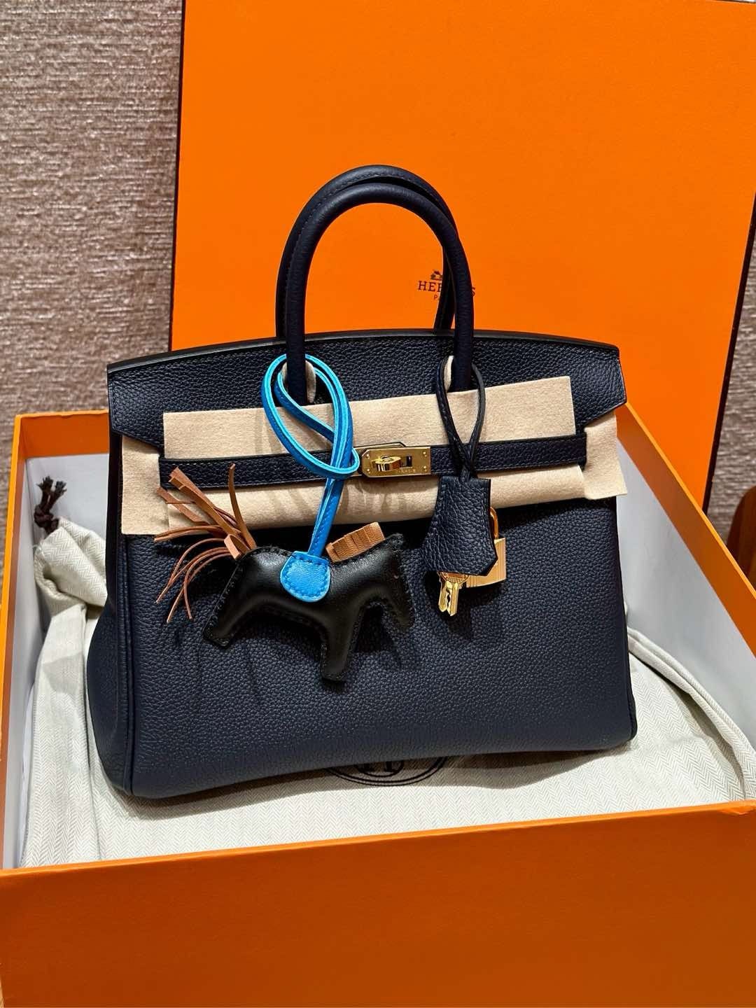 Birkin Hermes Togo 2Z/Blue nuit gold
