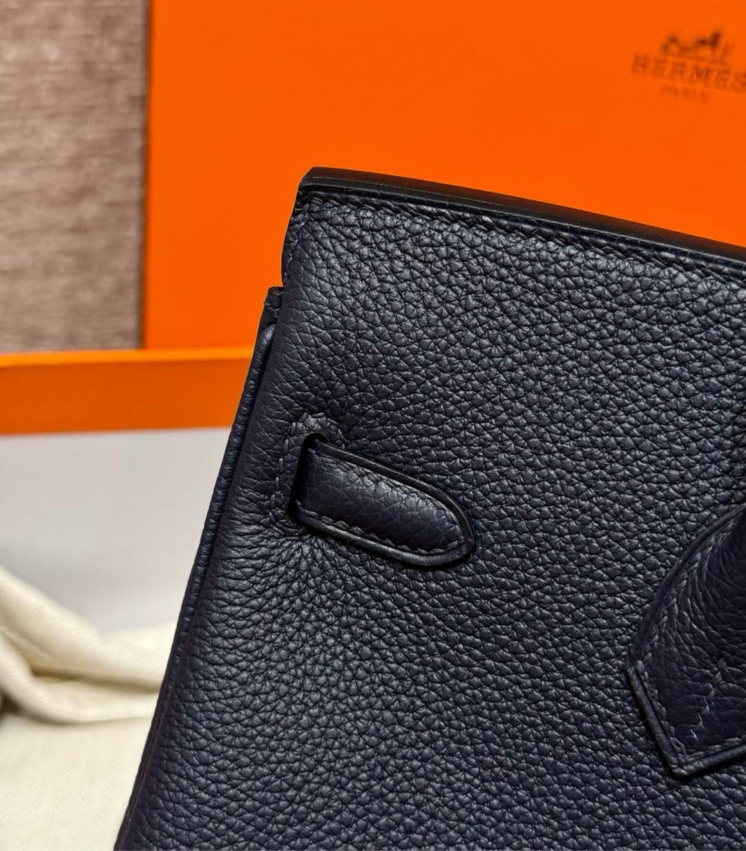 Birkin Hermes Togo 2Z/Blue nuit silver