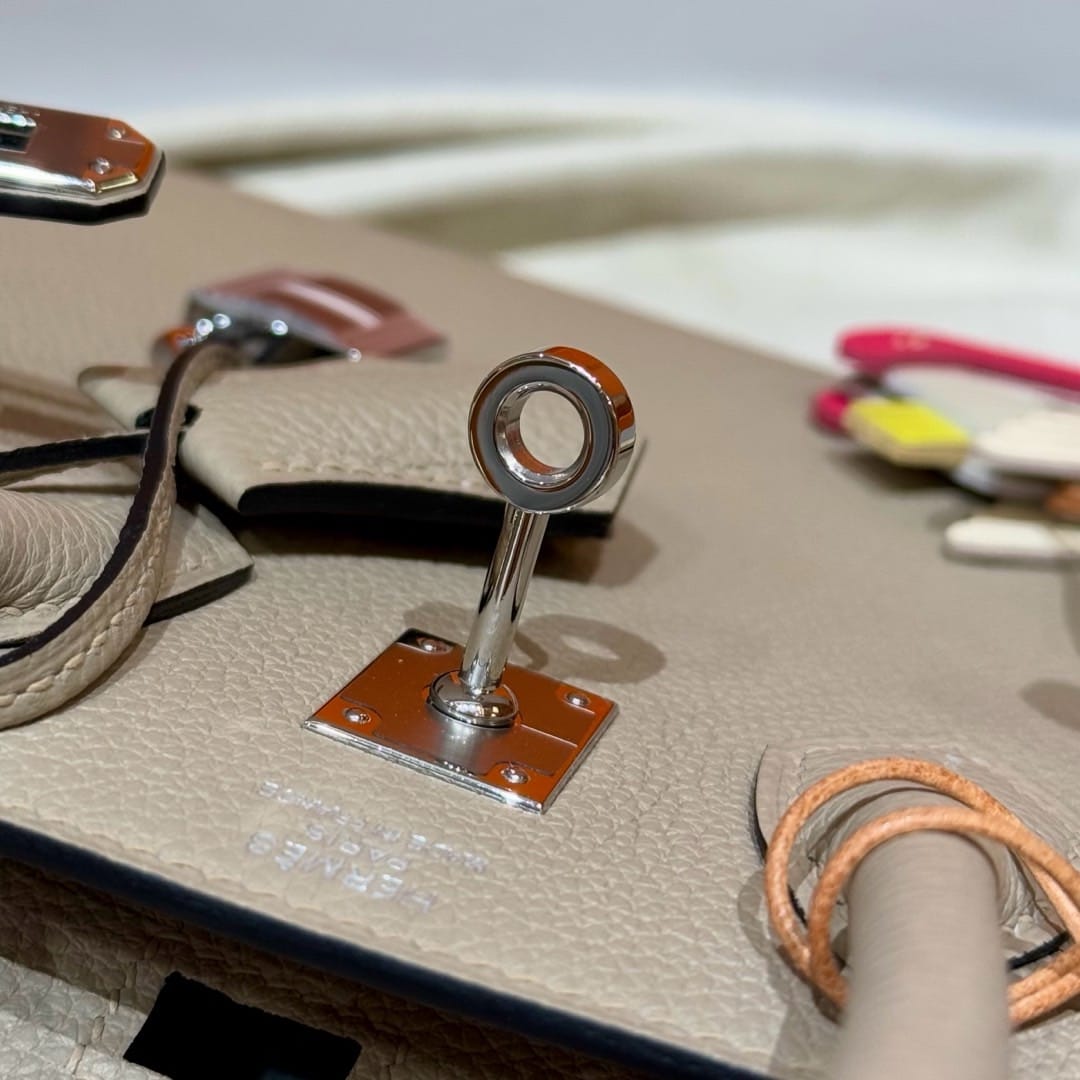 Birkin Hermes Togo 81/Gris tourterlle silver