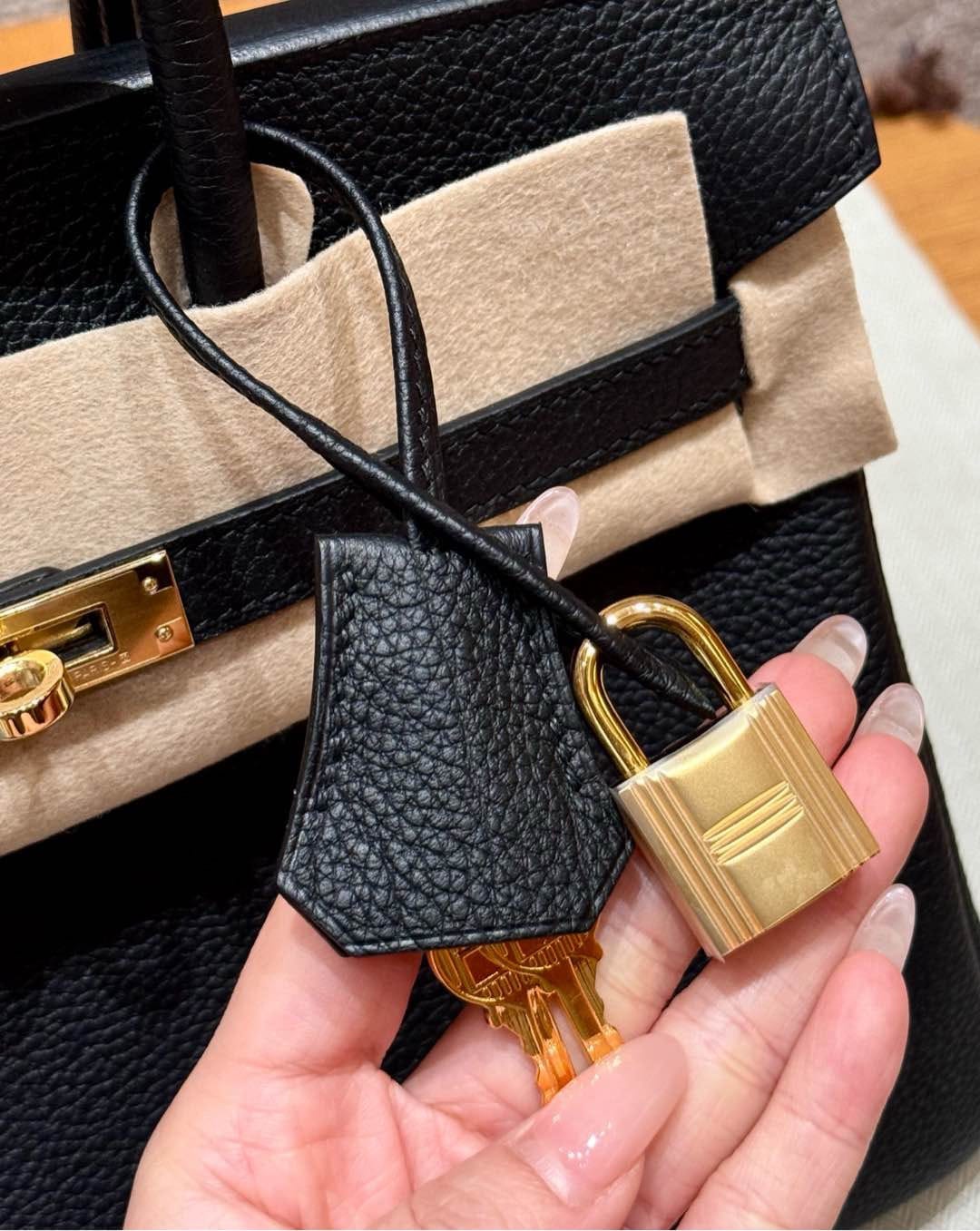 Birkin Hermes Togo 89/noir gold