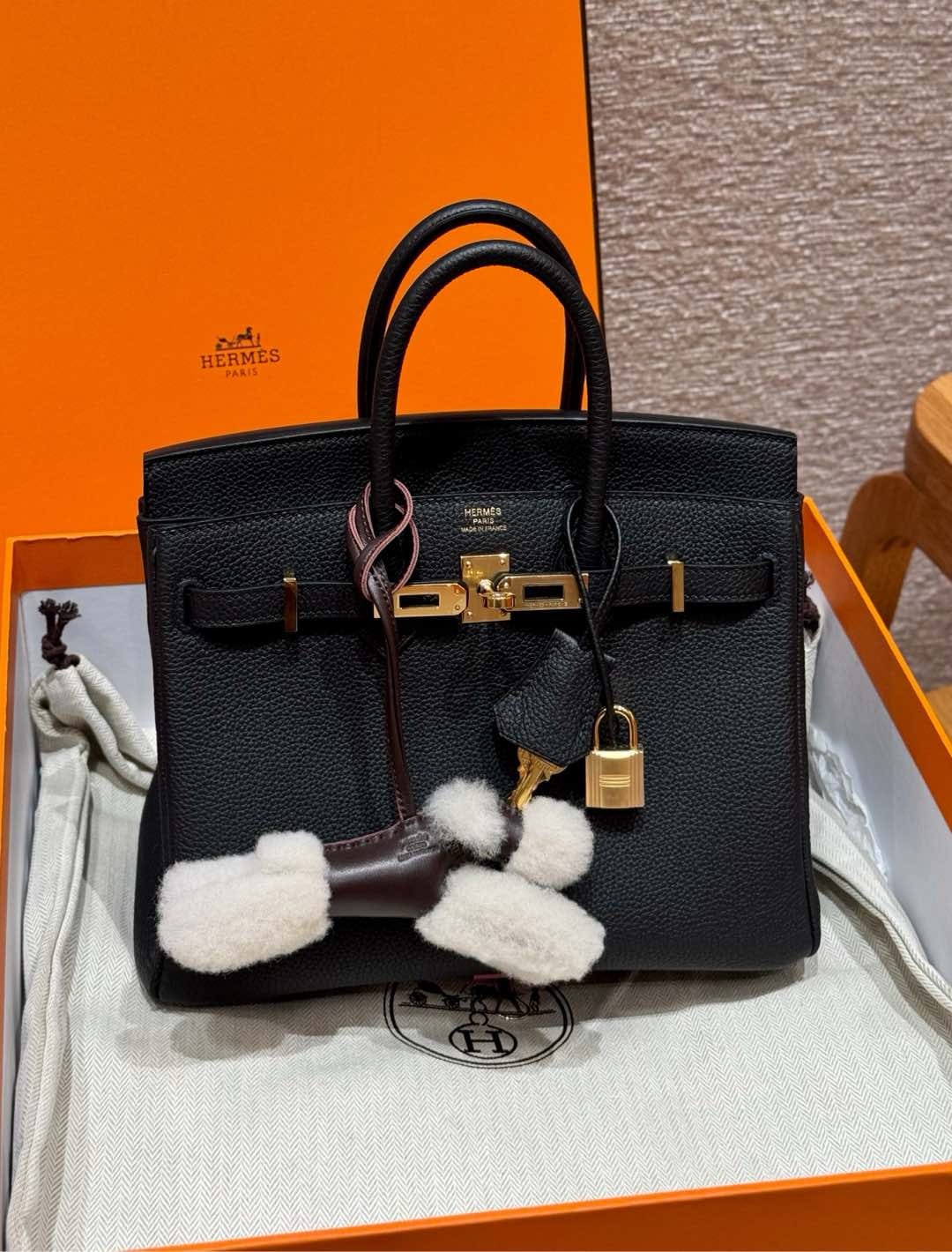 Birkin Hermes Togo 89/noir gold