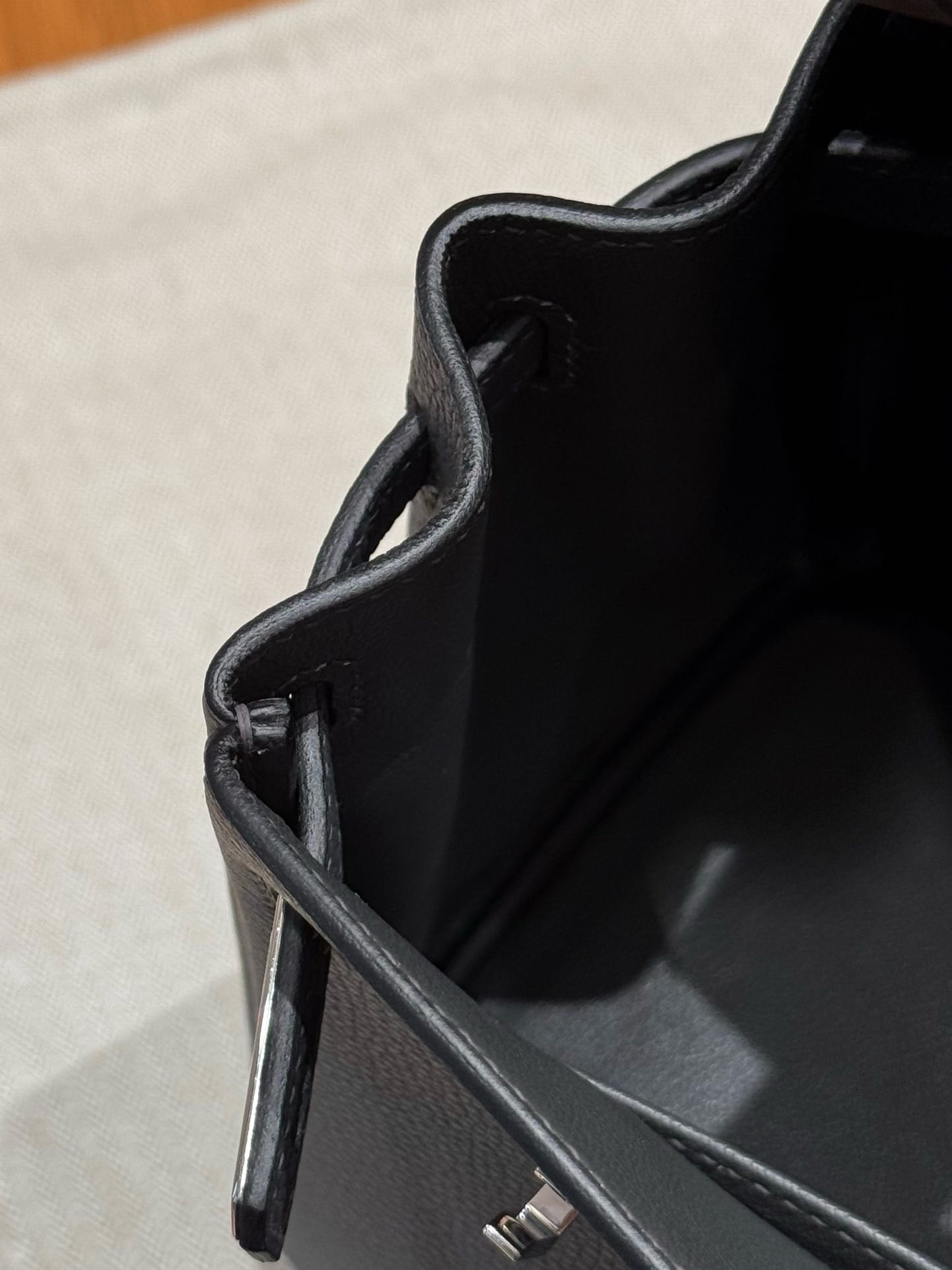 Birkin Hermes Togo H0/Girs Misty silver