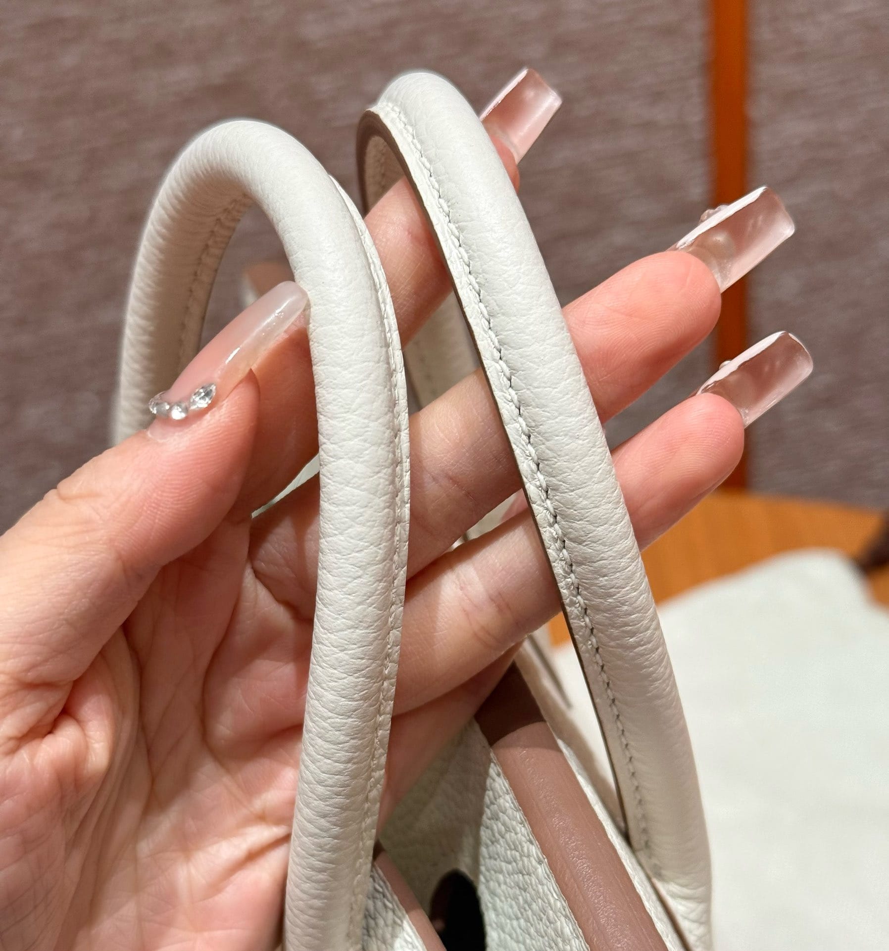 Birkin Hermes Togo 0T/Mushroom silver