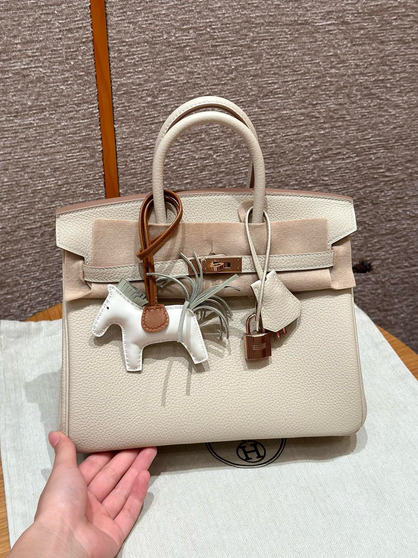 Birkin Hermes Togo 10/Craie Rose gold