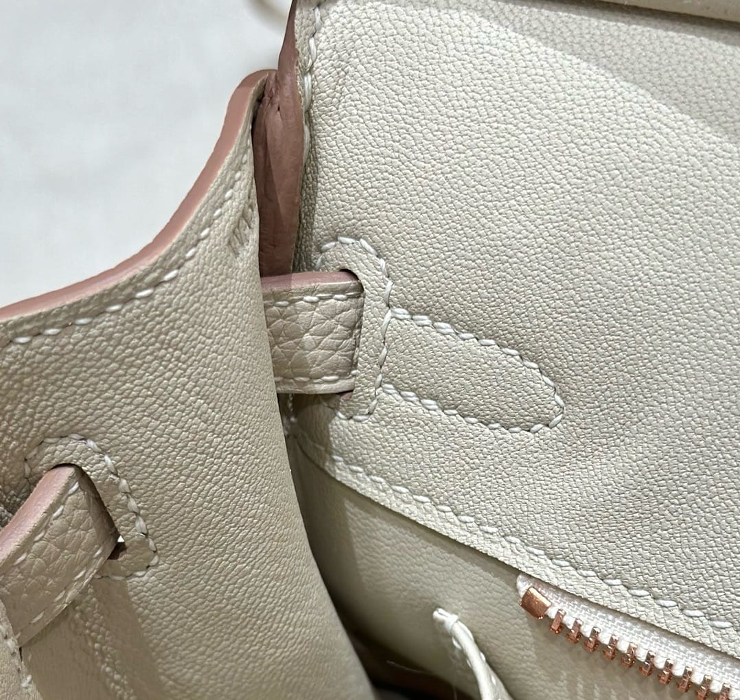 Birkin Hermes Togo 10/Craie Rose gold