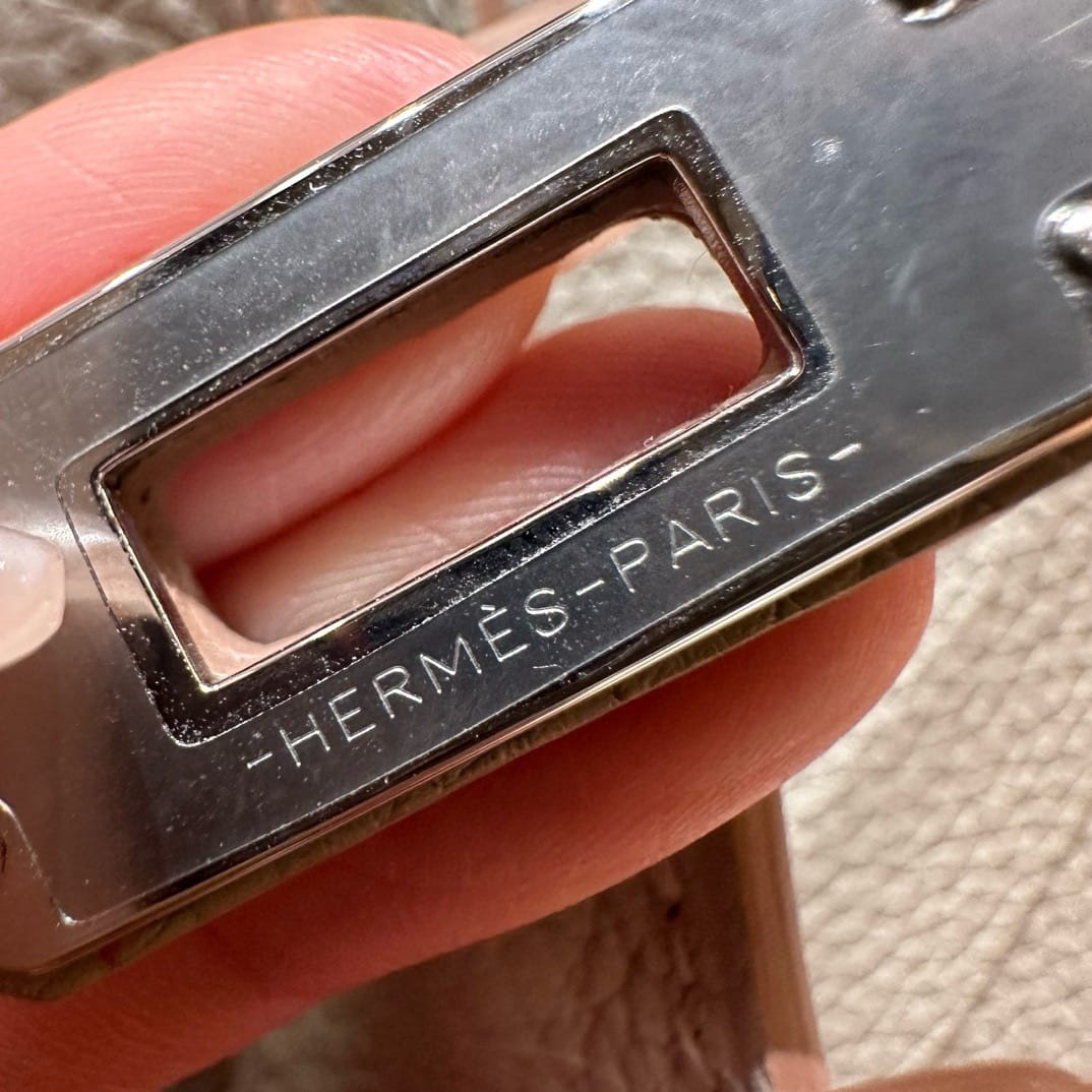 Birkin Hermes Togo 80/Gris Perle silver