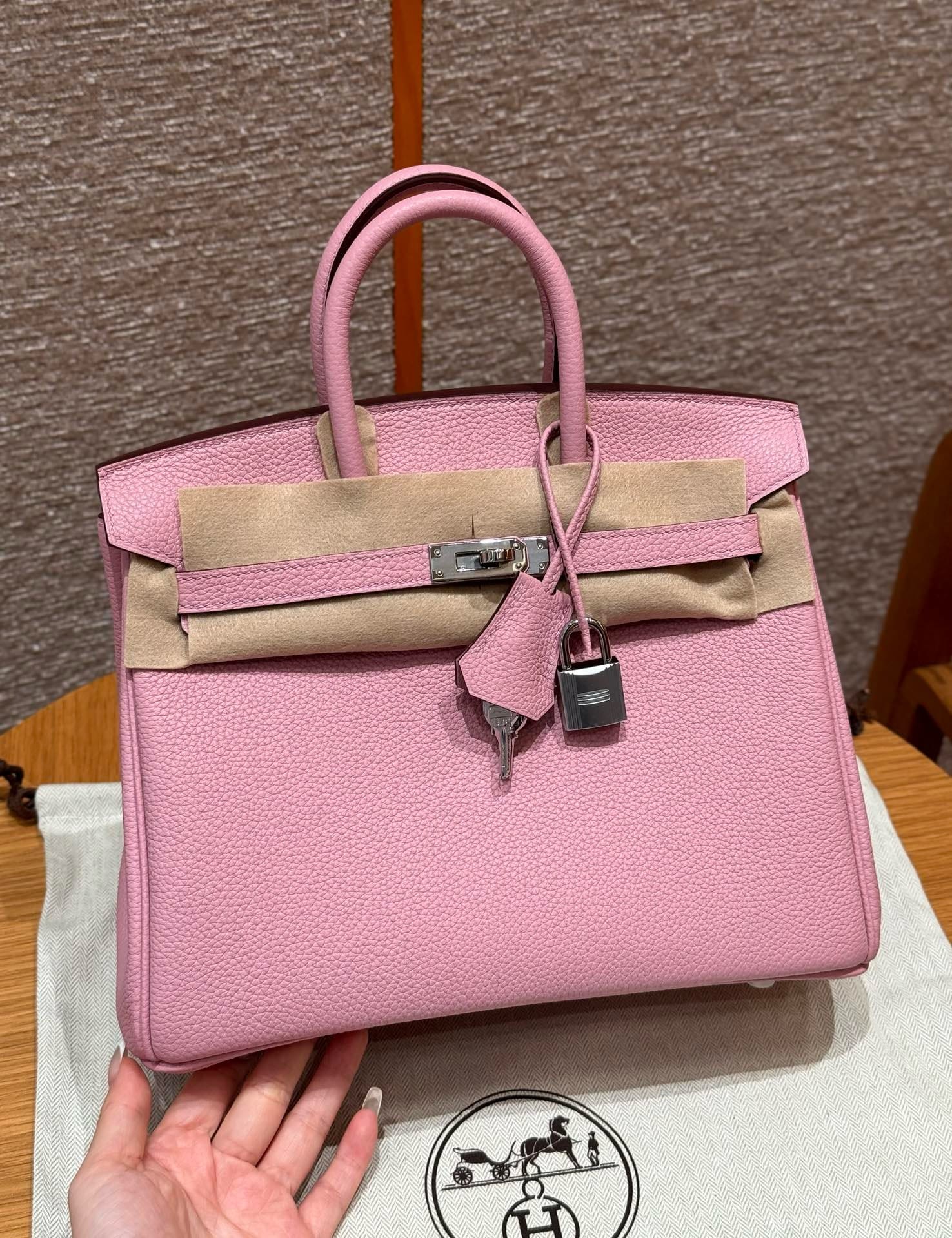 Birkin Hermes Togo X9/Mauve silver