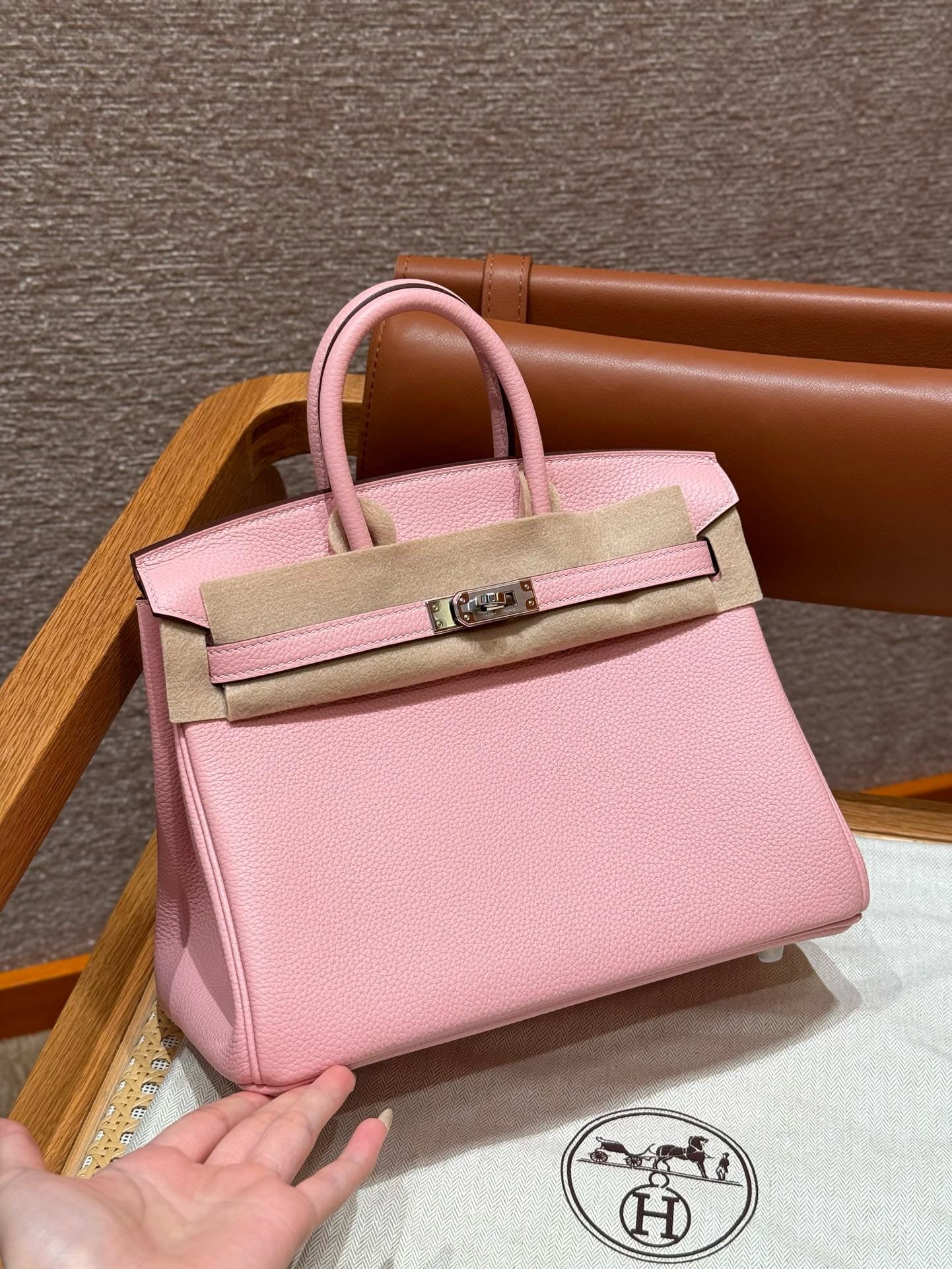 Birkin Hermes Togo 3Q/Rose Sakura silver