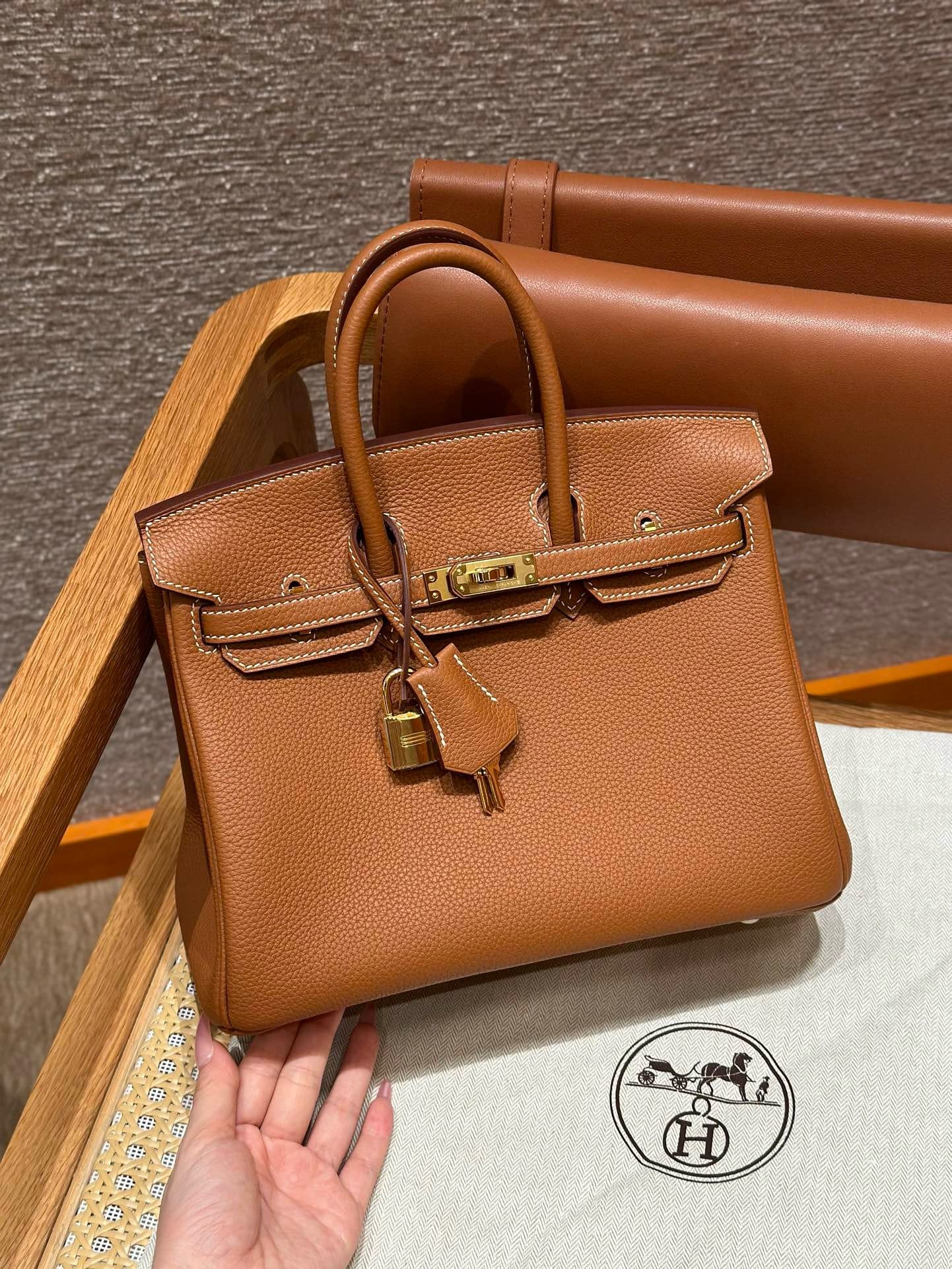 Birkin Hermes Togo 1H/Toffee gold