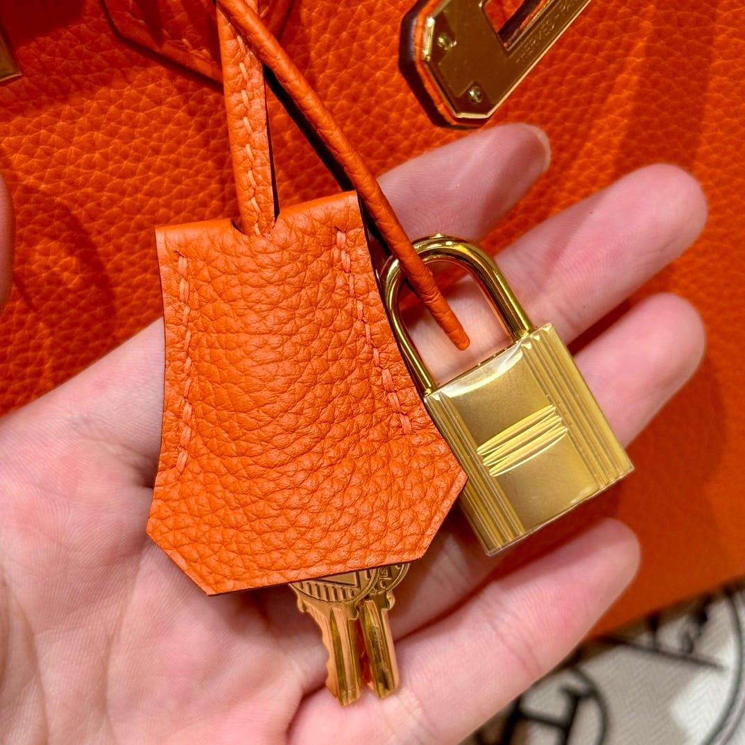 Birkin Hermes Togo 93/Orange gold
