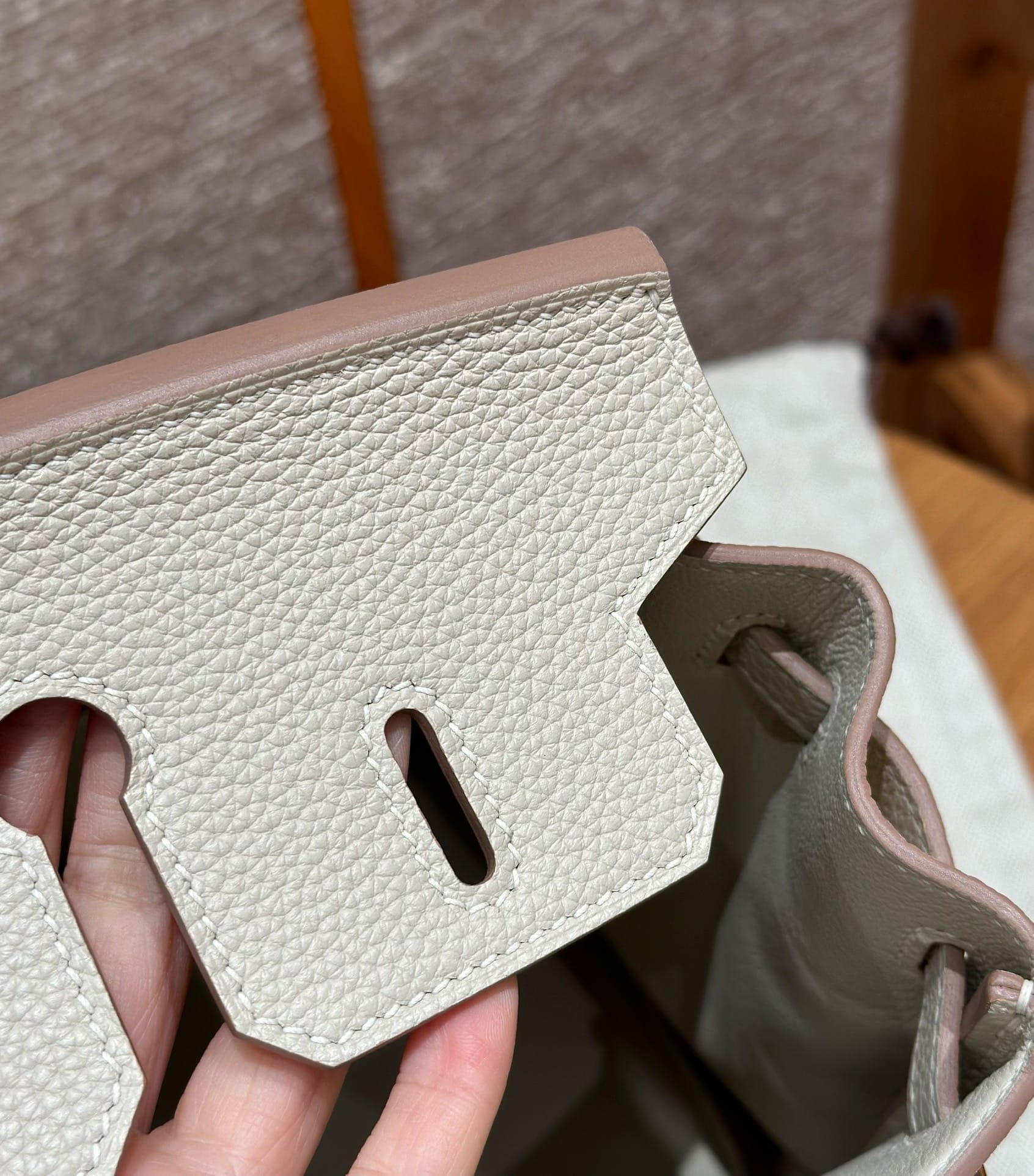 Birkin Hermes Togo ck10/Craie gold