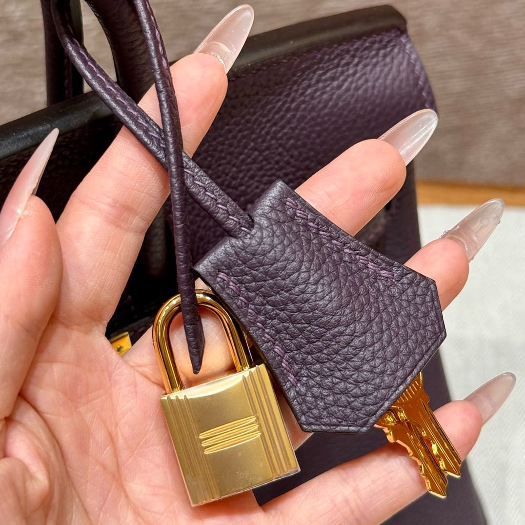 Birkin Hermes Togo 59/Raisin gold