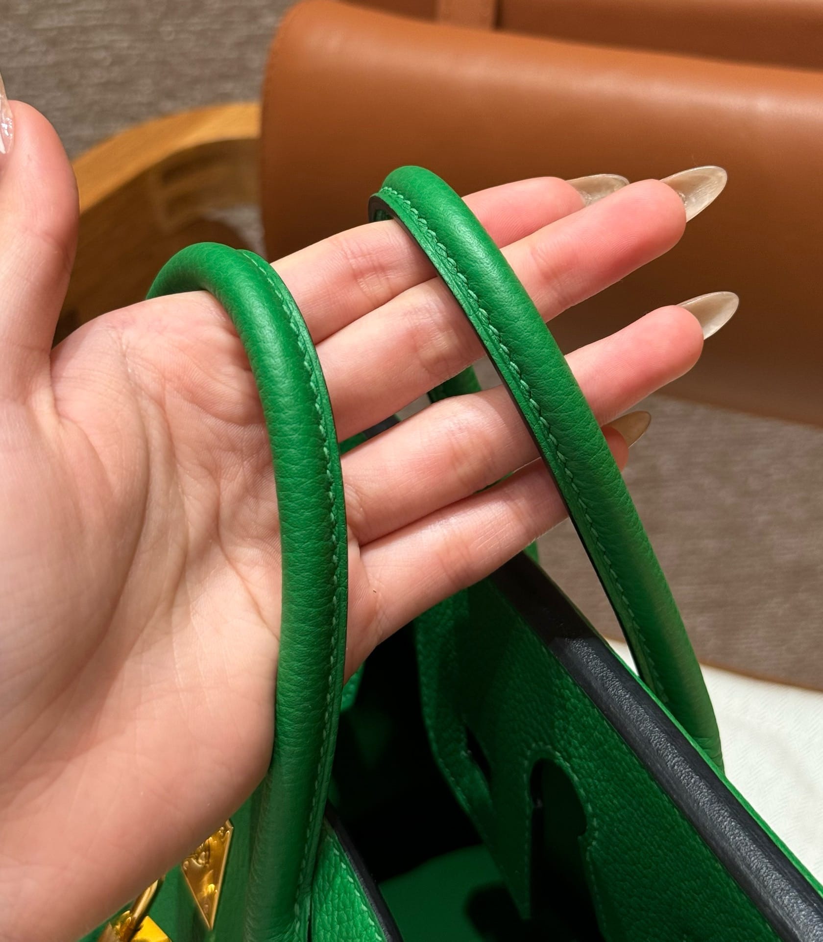 Birkin Hermes Togo 1K/Bambou gold