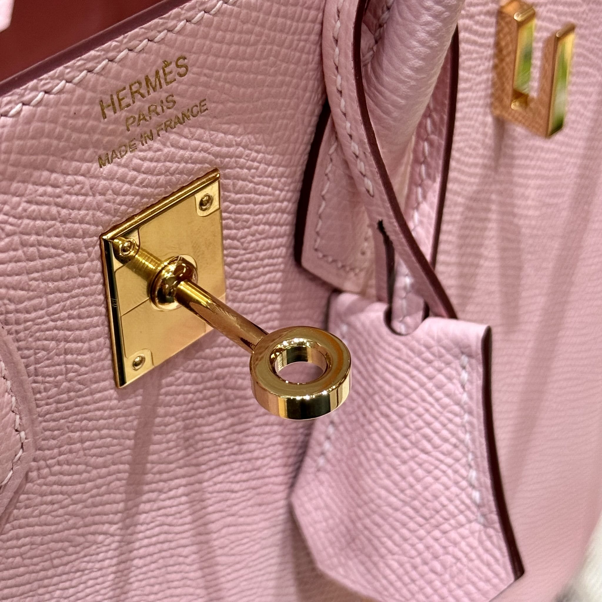 Birkin Hermes Epsom 3Q/Rose Sakura gold