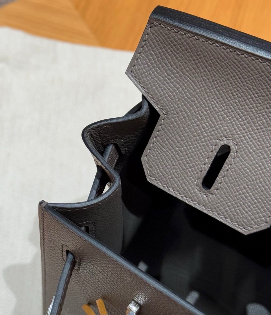 Birkin Hermes Epsom 8F/Etain silver