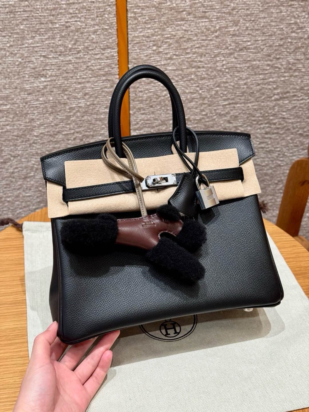 Birkin Hermes Epsom 89/noir silver