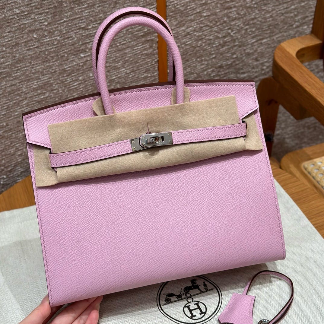 Birkin Hermes Epsom X9/Mauve silver