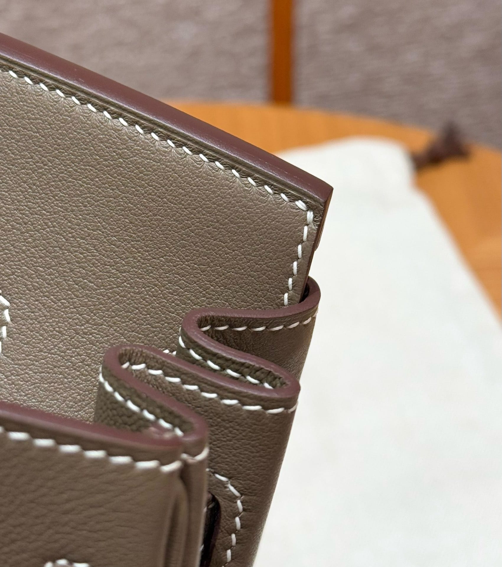 Birkin Hermes Swift 18/Etoupe gold