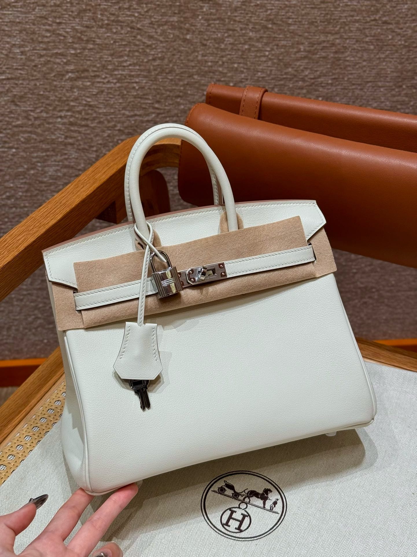 Birkin Hermes Swift 0T/Mushroom silver