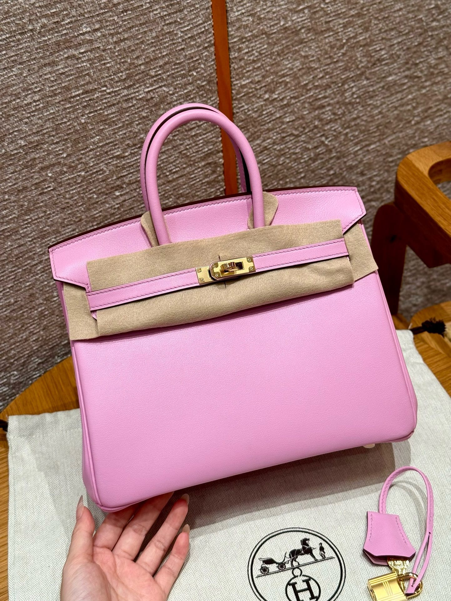 Birkin Hermes Swift X9/Mauve gold