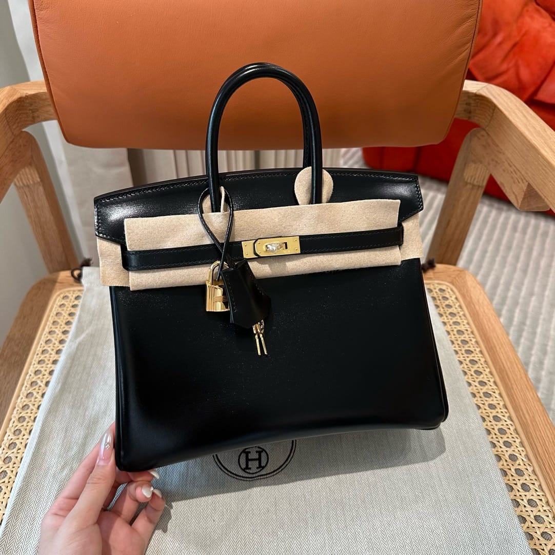 Birkin Hermes Box ck89/noir gold
