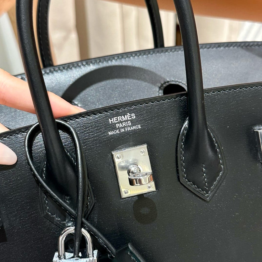 Birkin Hermes Box ck89/noir silver