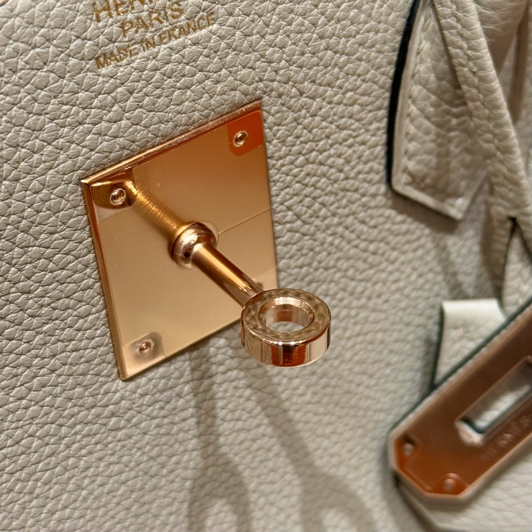 Birkin Hermes Togo 81/Girs tourterlle Rose gold