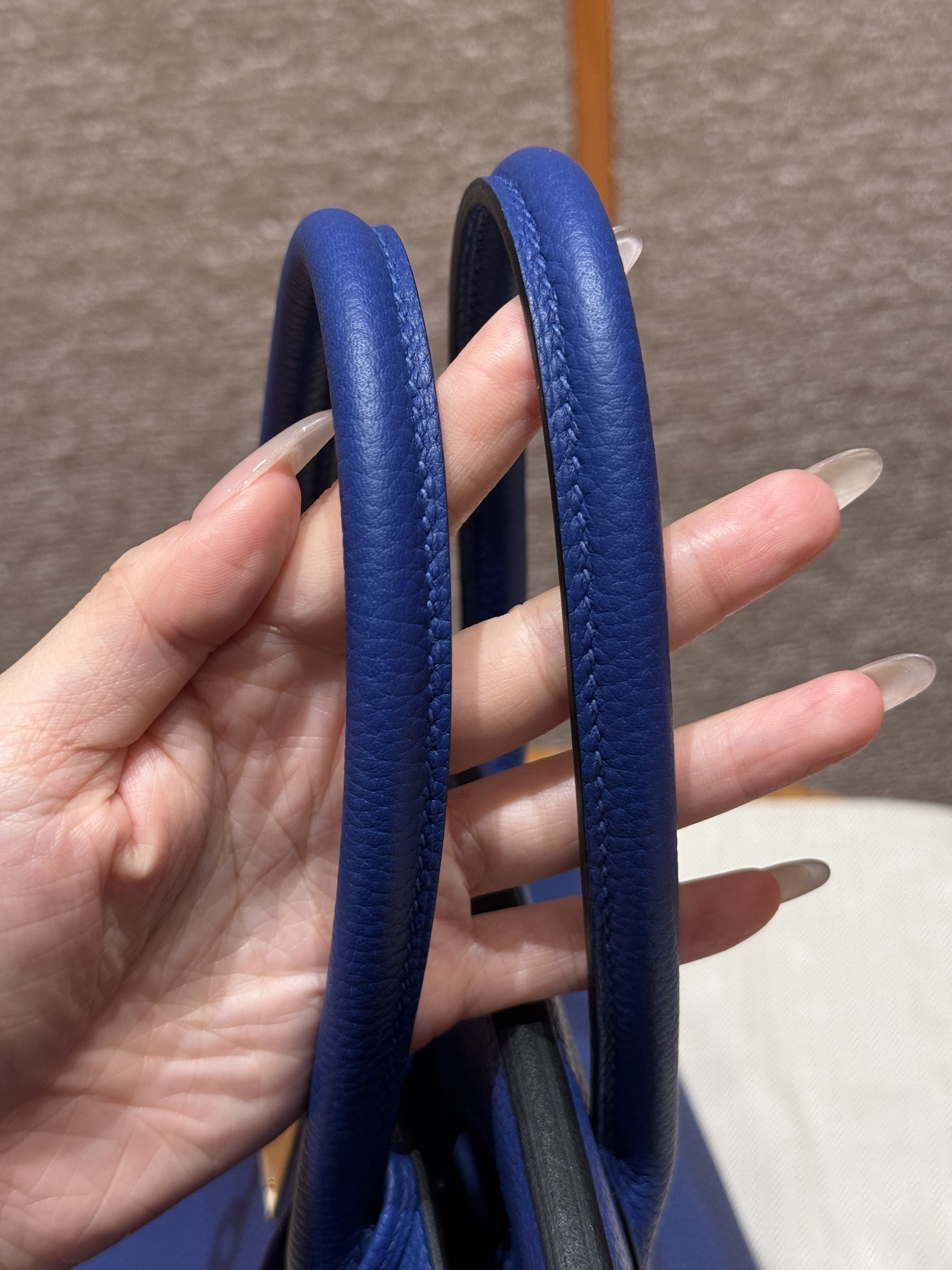 Birkin Hermes Togo 7T/Blue electric gold