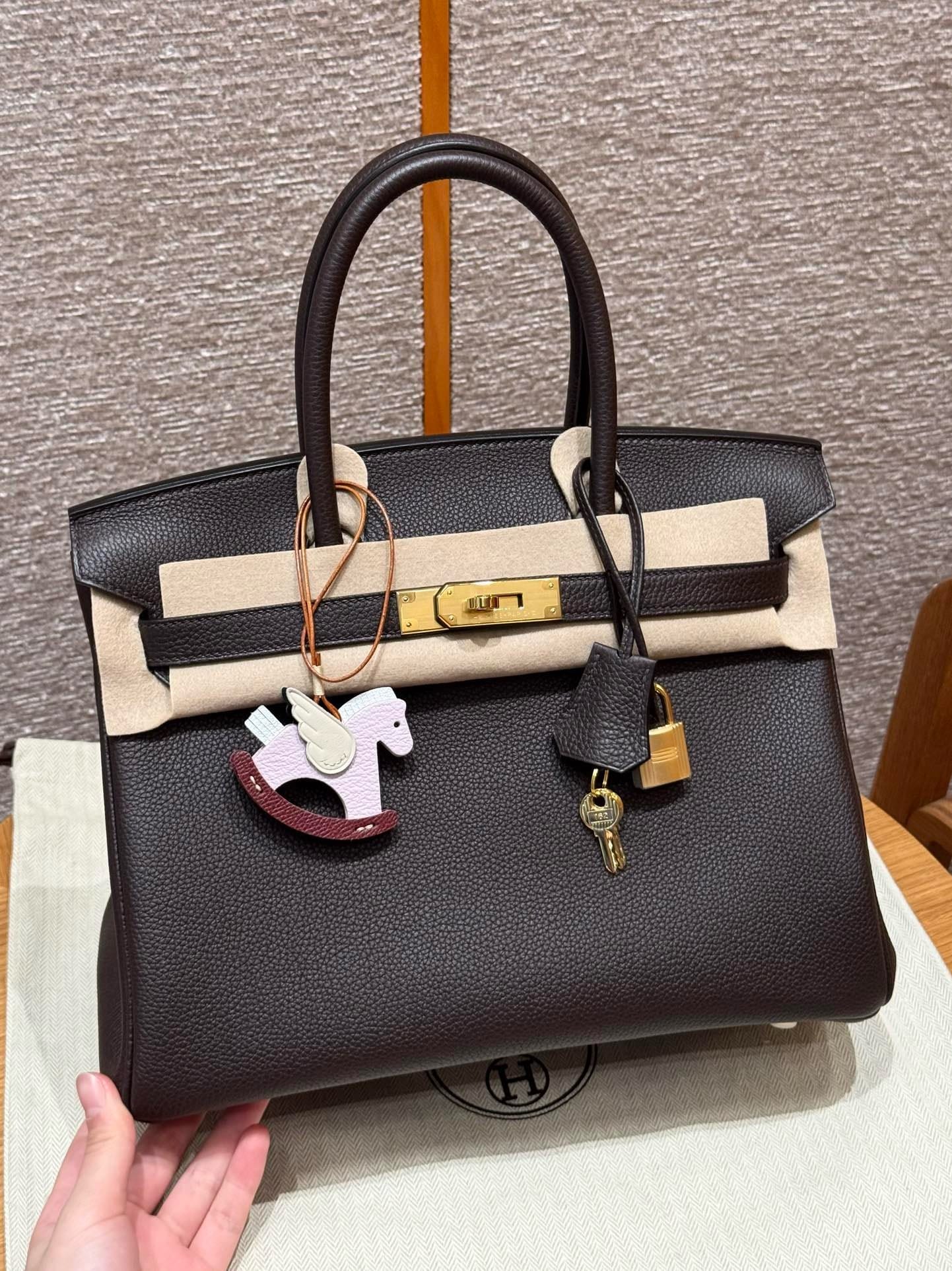 Birkin Hermes Togo 47/chocolate gold