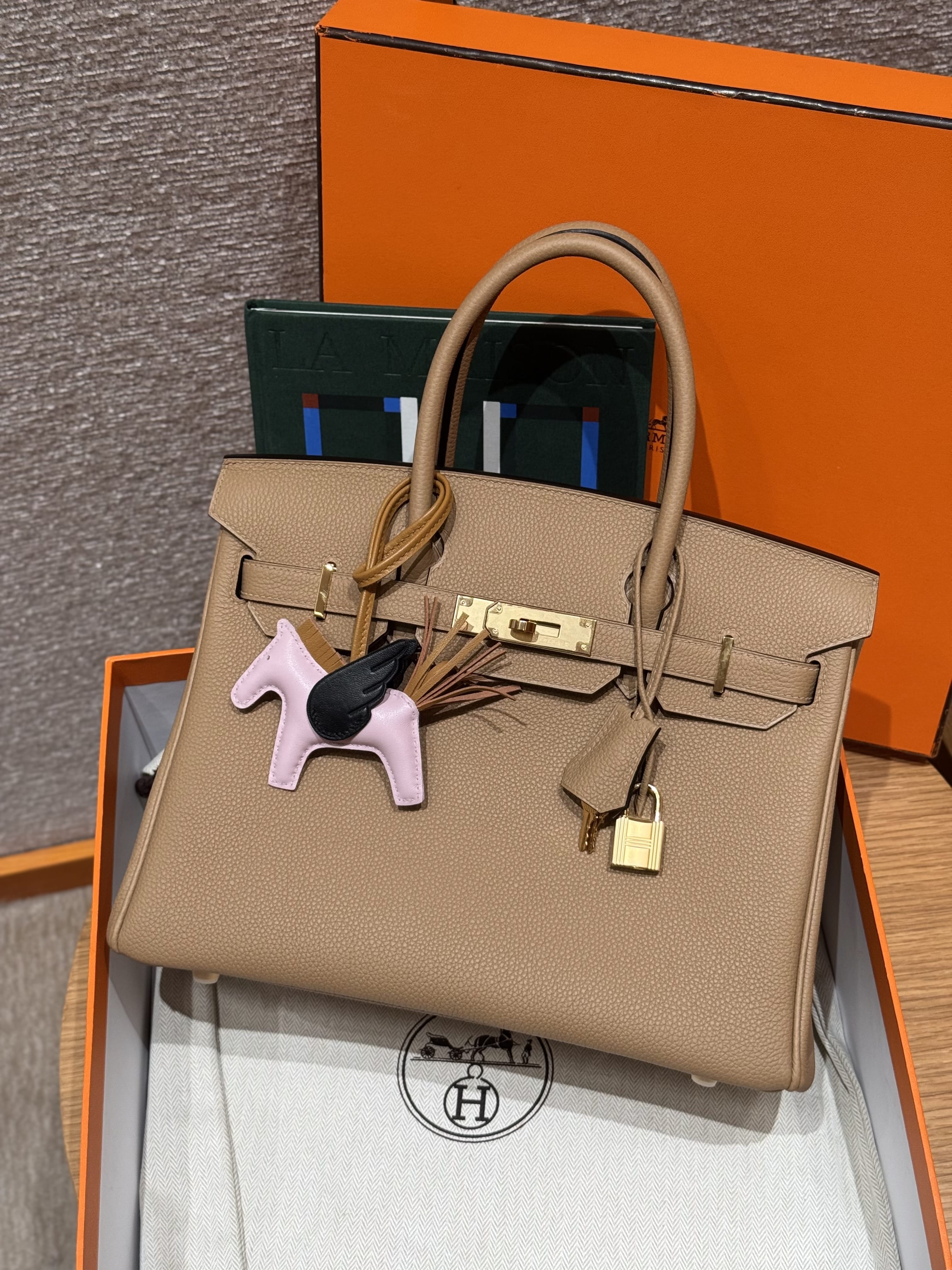 Birkin Hermes Togo 0M/Chai gold