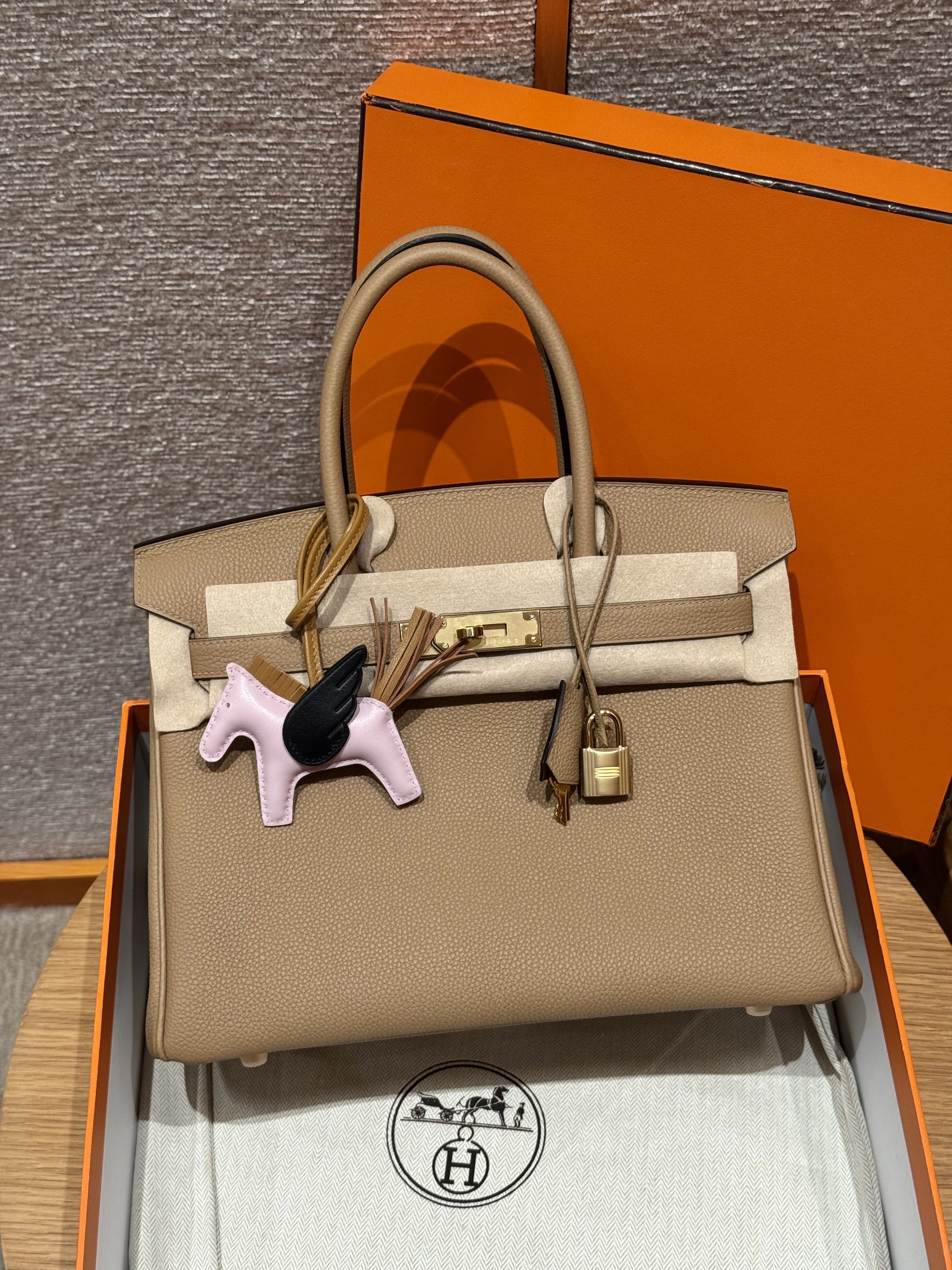 Birkin Hermes Togo 0M/Chai gold
