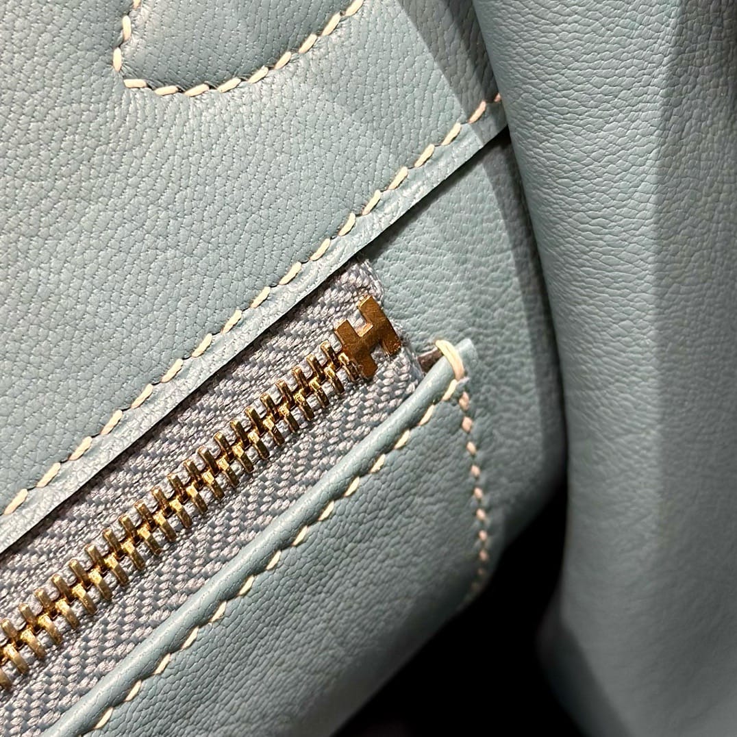 Birkin Hermes Togo 75/Blue Jean gold