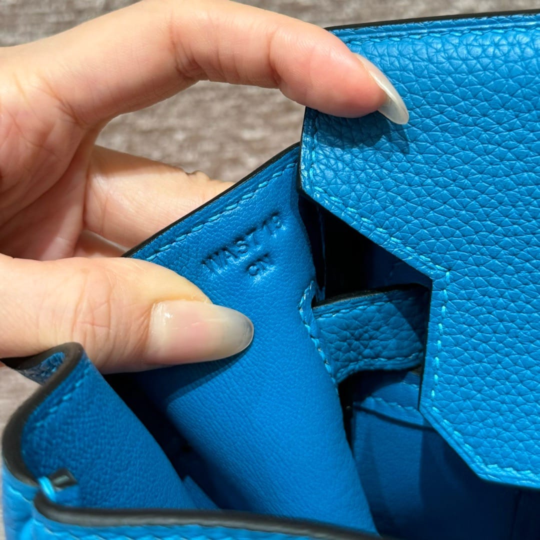 Birkin Hermes Togo 0F/Blue Frida gold