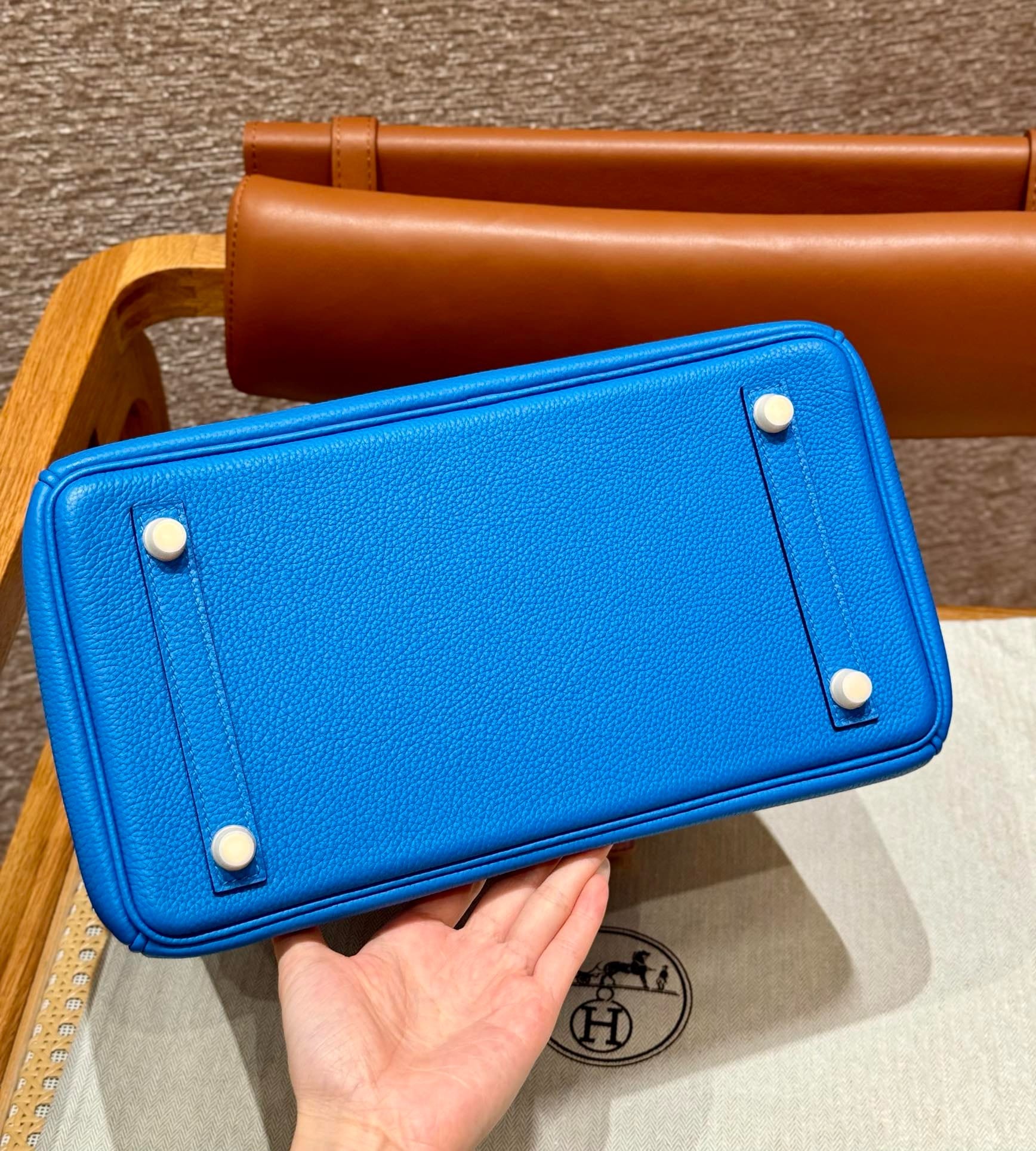 Birkin Hermes Togo T7/Blue Hydra gold