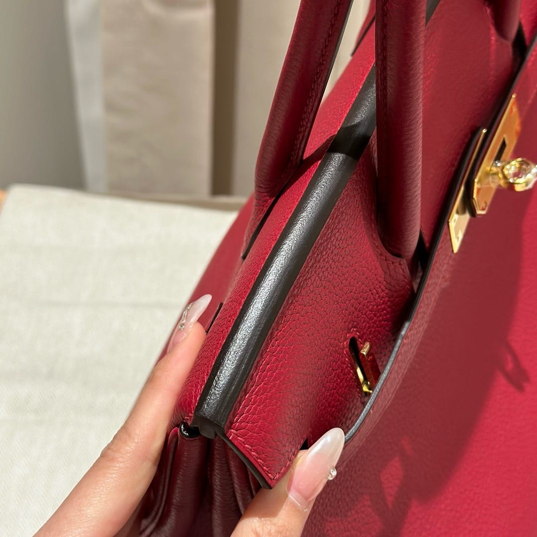 Birkin Hermes Togo K1/Rouge grenat gold