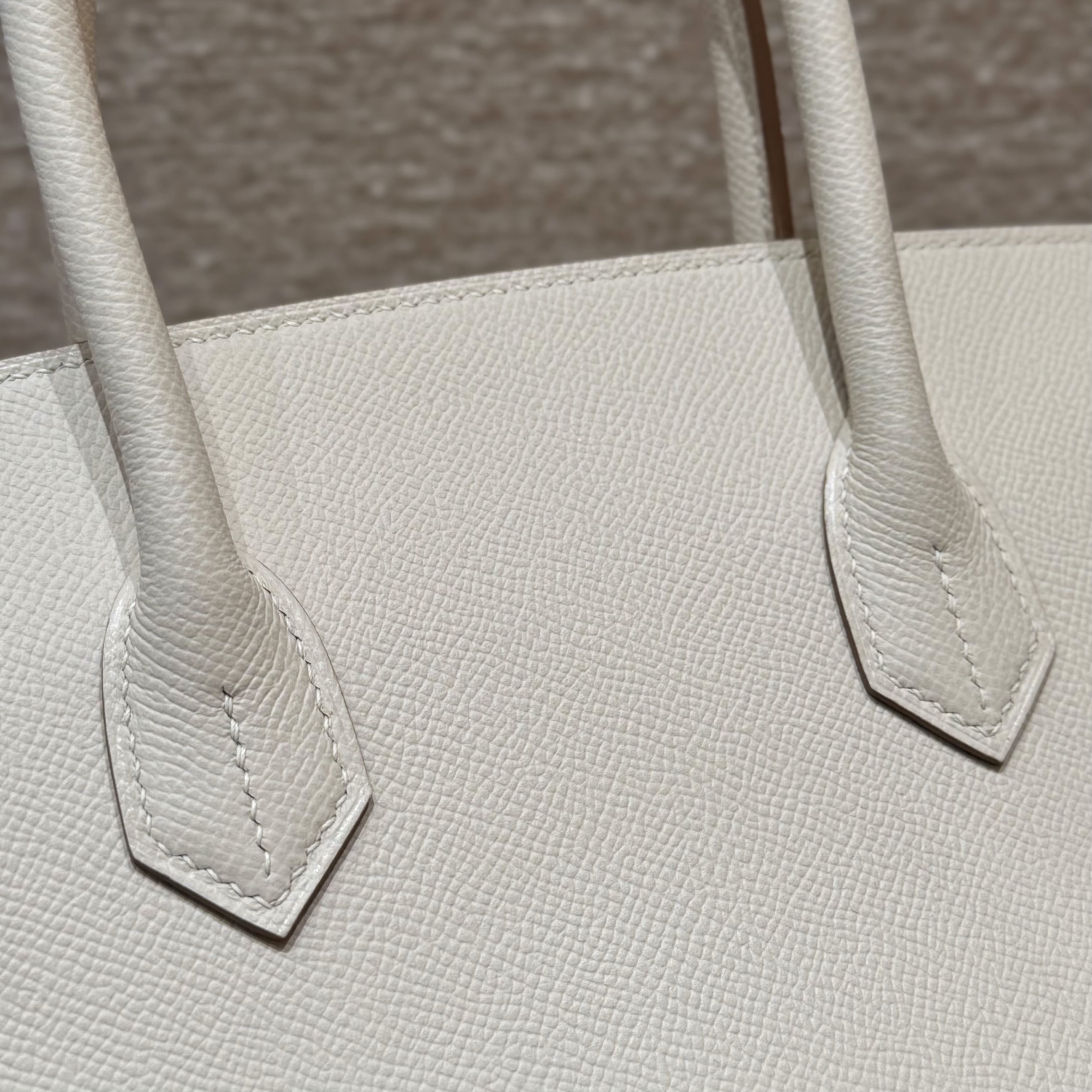 Birkin Hermes Epsom 10/Craie silver