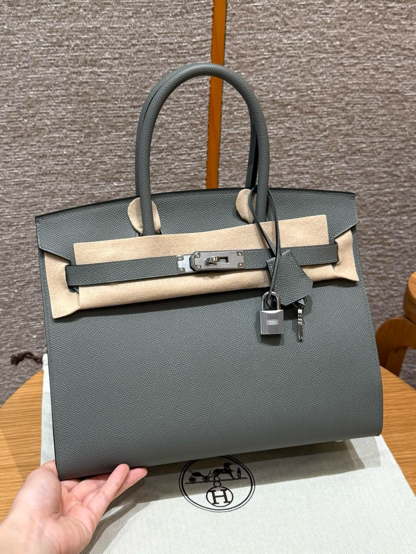 Birkin Hermes Epsom 0L/Girs Meyer silver