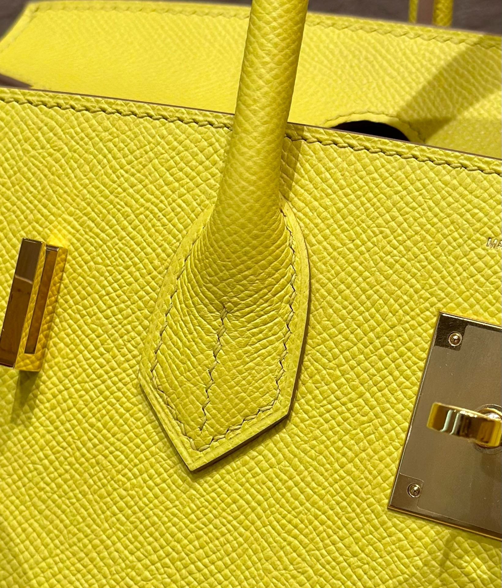 Birkin Hermes Epsom 9R/Lime gold