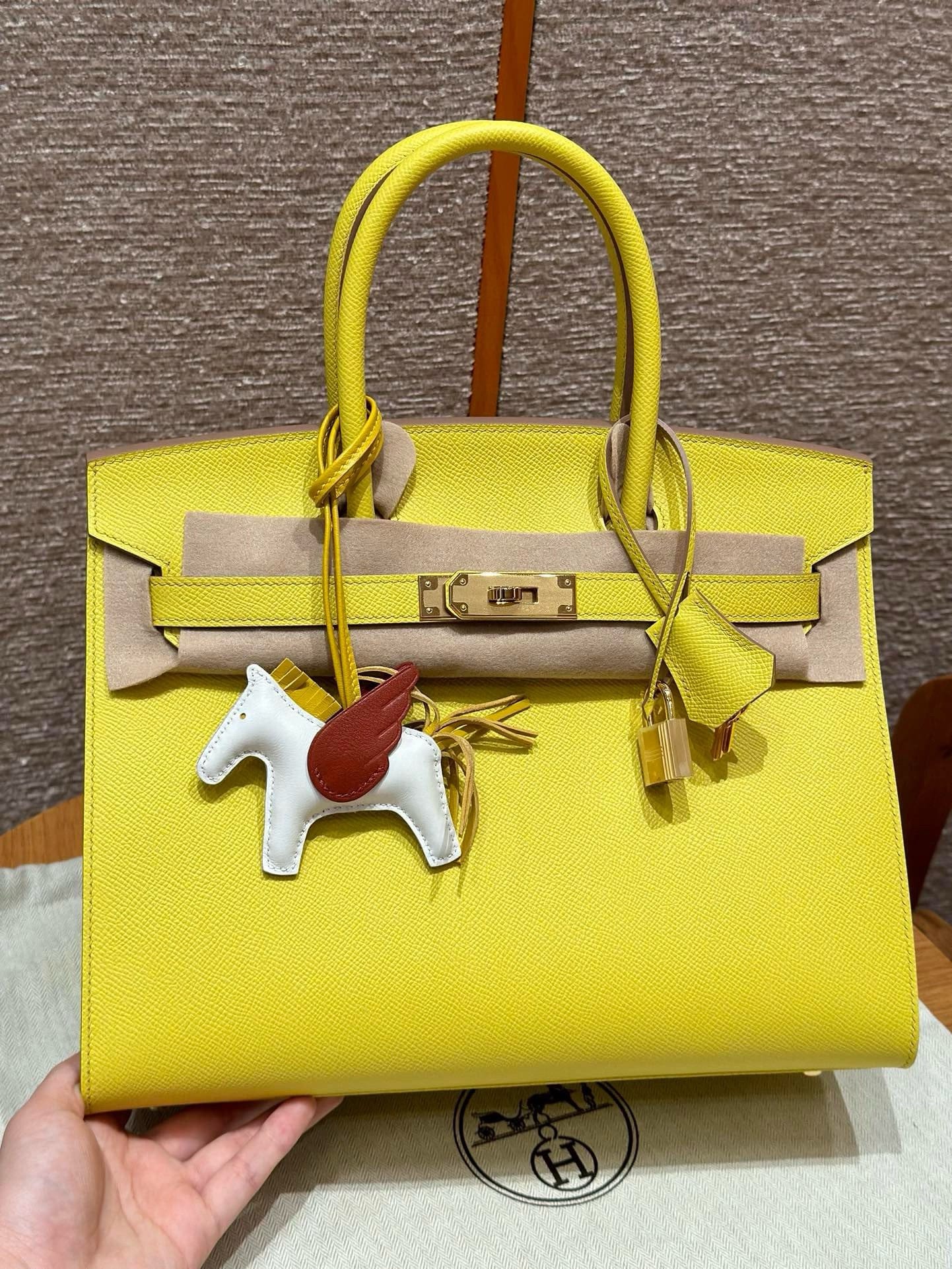Birkin Hermes Epsom 9R/Lime gold
