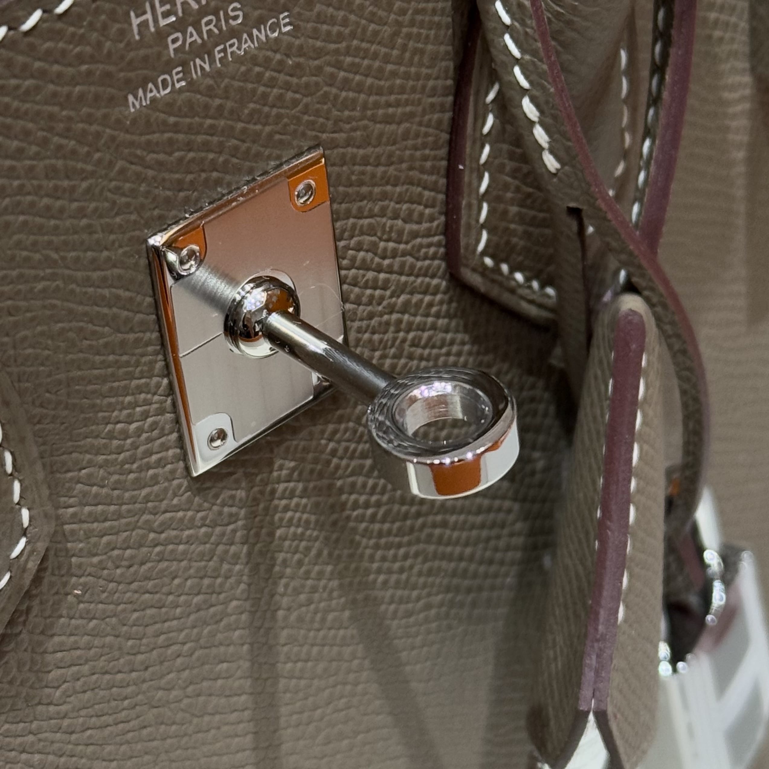 Birkin Hermes Epsom 18/Etoupe silver