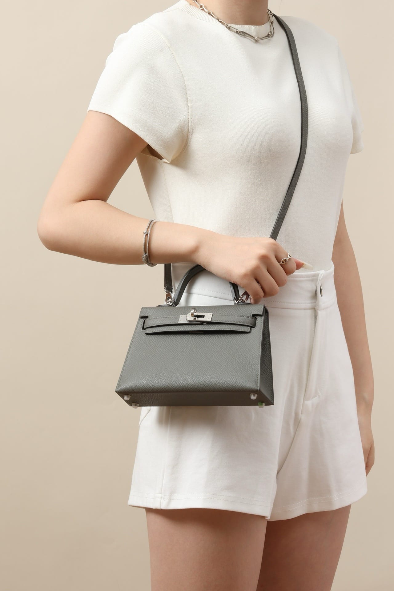 Kelly 19 Hermes Epsom 0L silver