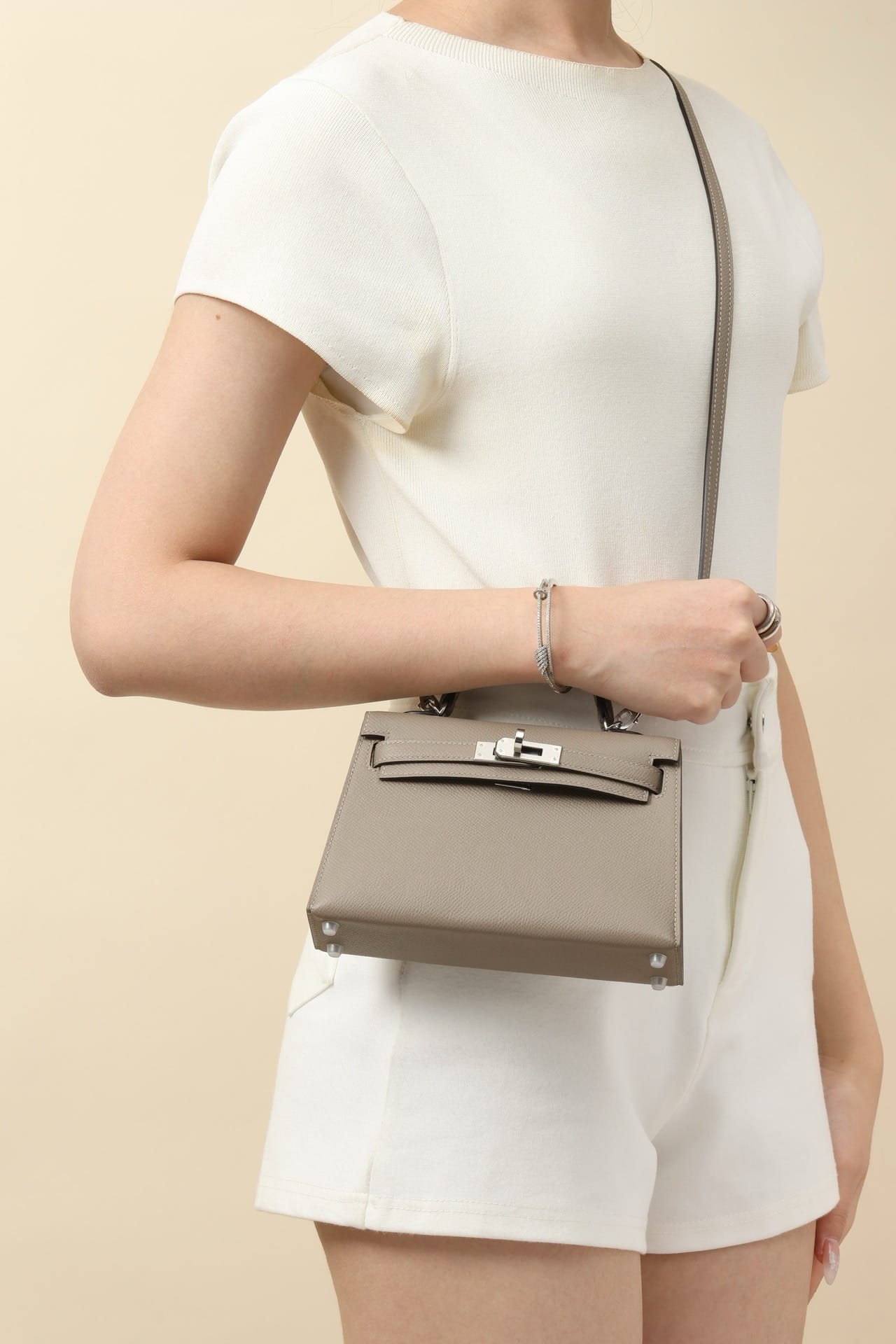 Kelly 19 Hermes Epsom M8 Silver