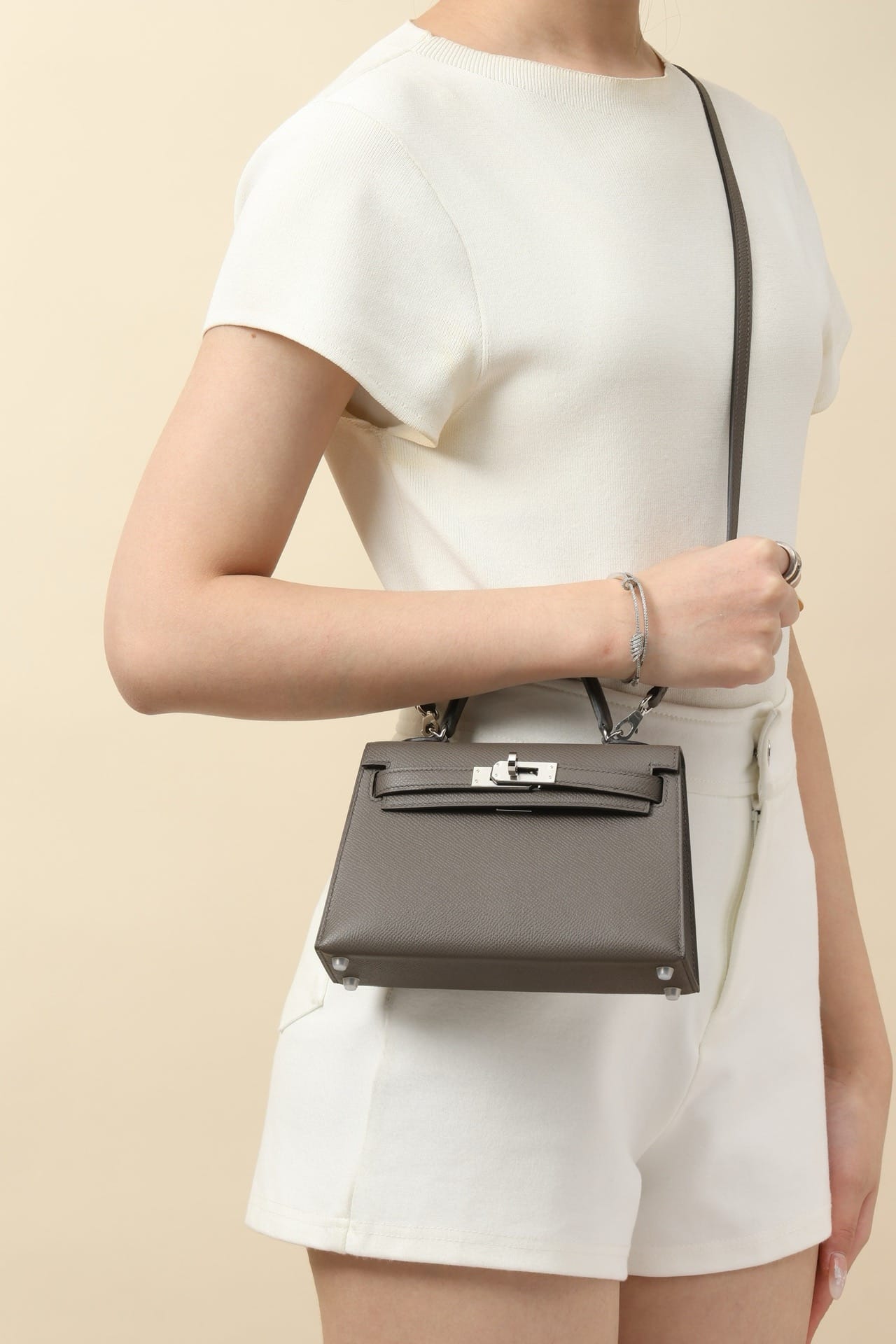 Kelly 19 Hermes Epsom 8F Silver