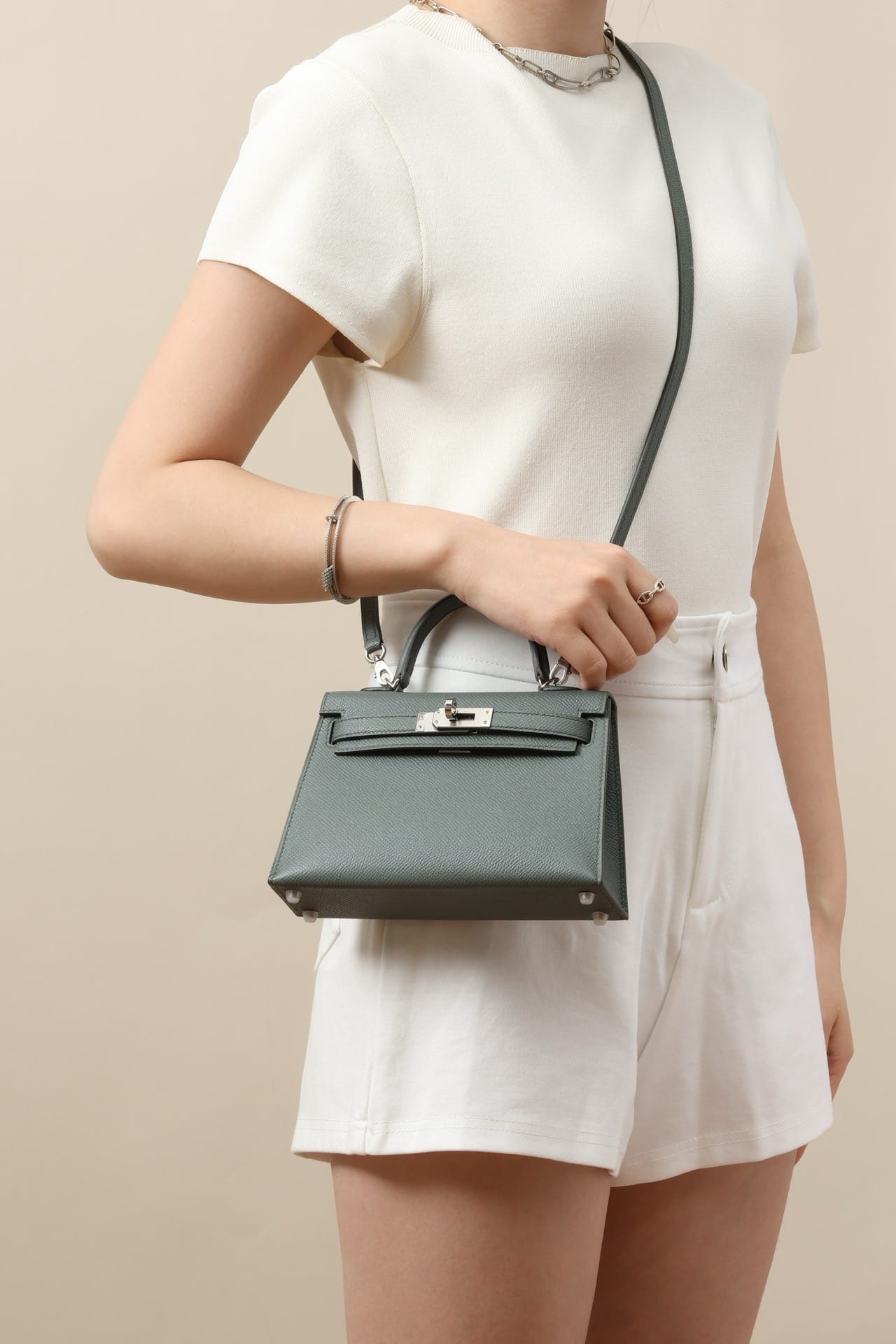 Kelly 19 Hermes Epsom 63 Silver