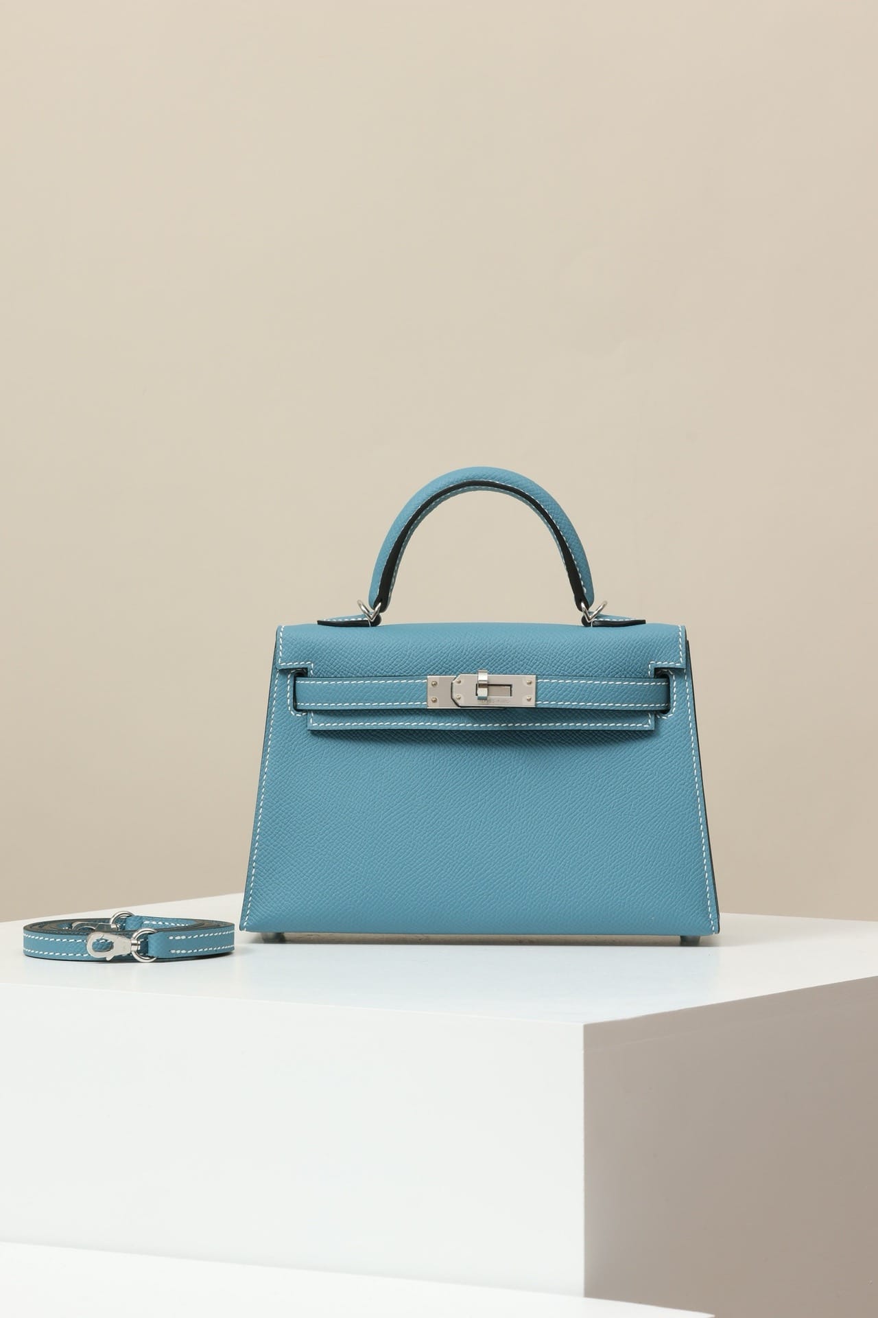 Kelly 19 Hermes Epsom D2 Silver