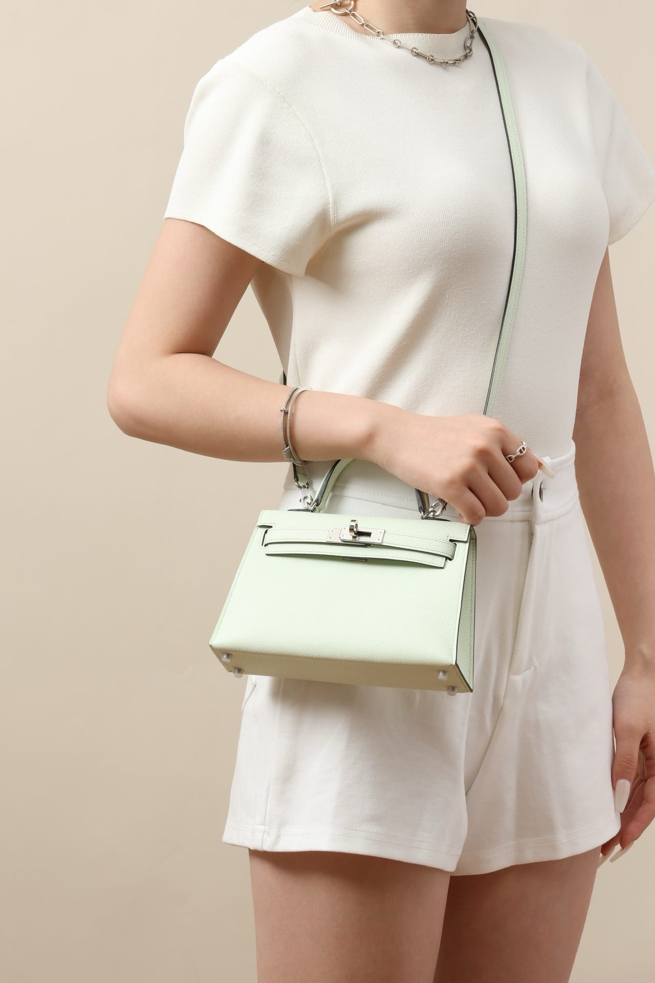 Kelly 19 Hermes Epsom 0S Silver