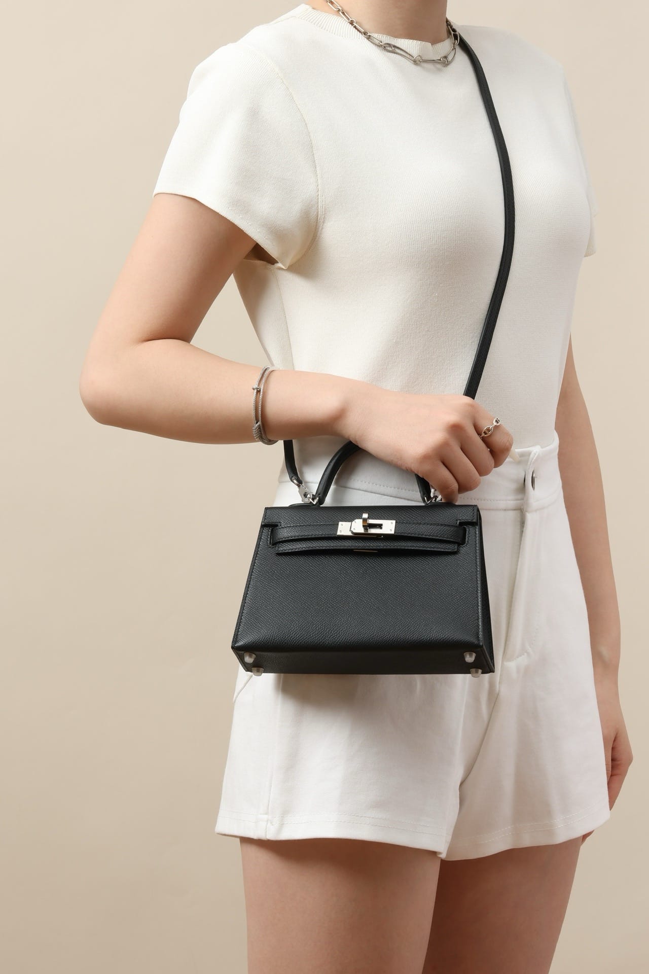 Kelly 19 Hermes Epsom CK89 Silver